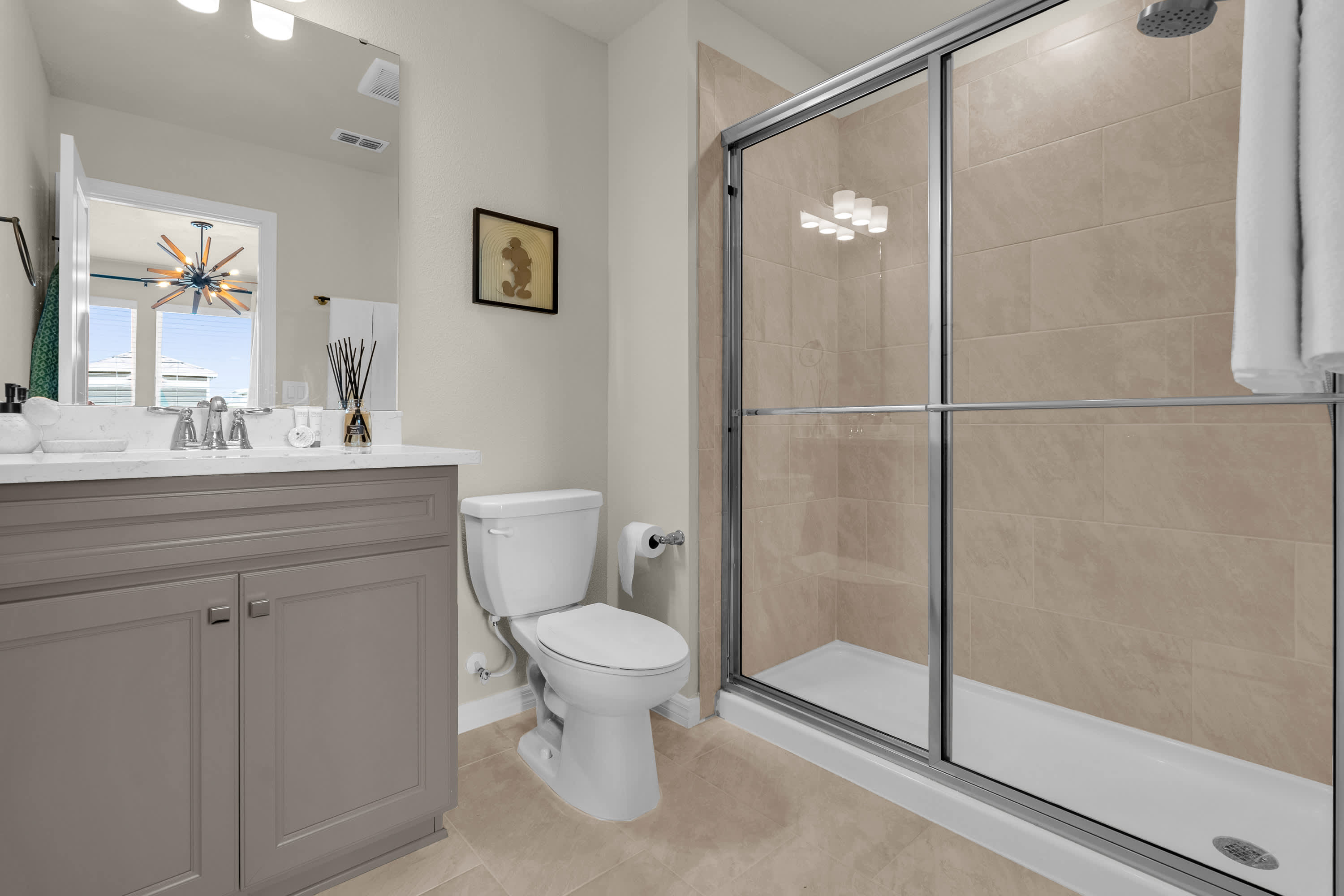Modern Ensuite Bathroom with Standing Shower