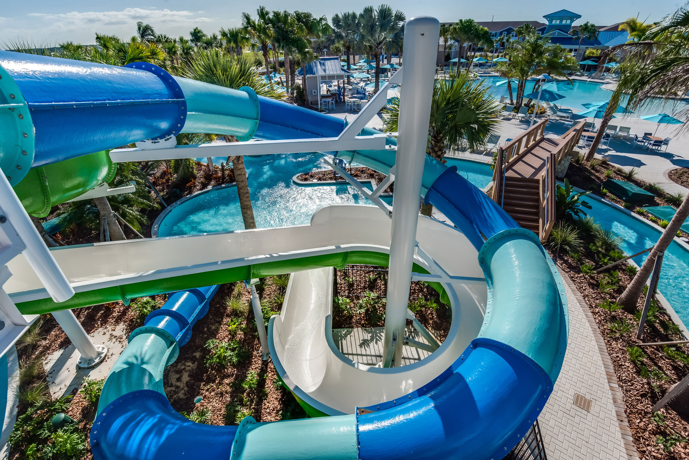 There are 2 waterslides for thrill seekers at the Resort Clubhouse