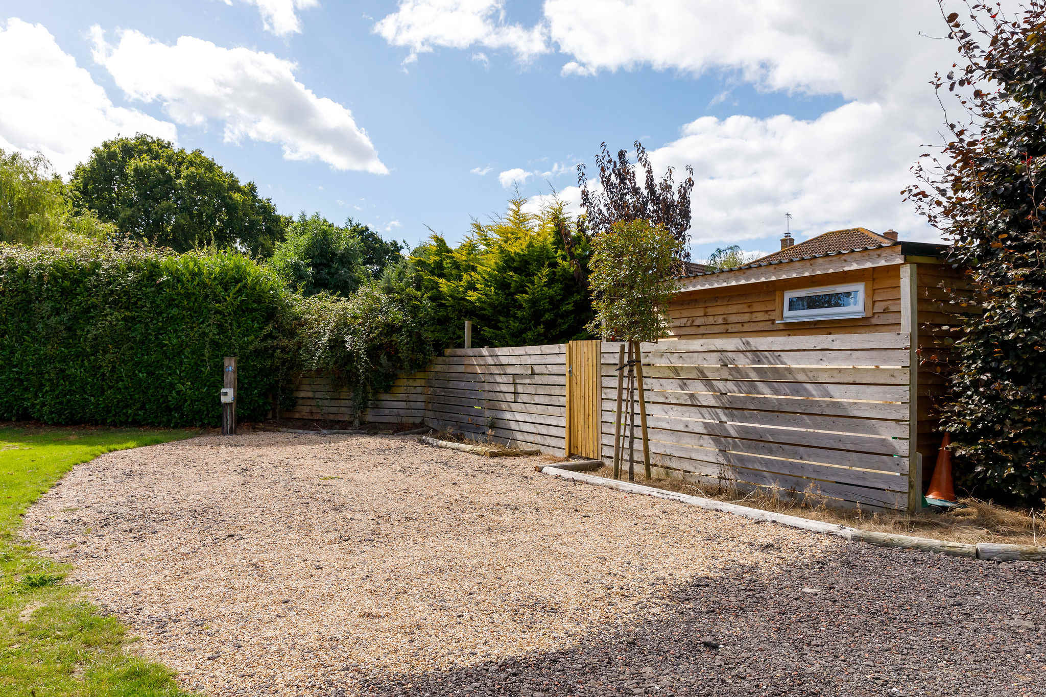 Private driveway parking is available next door to the cabin.