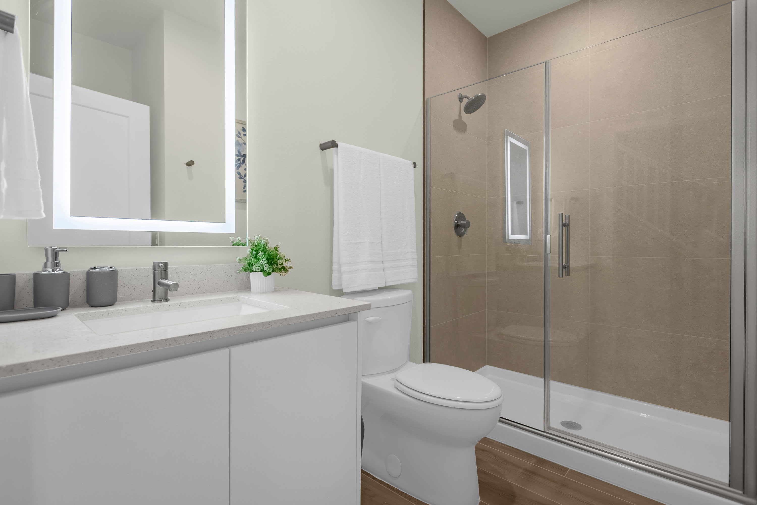 Modern Bathroom with Standing Shower