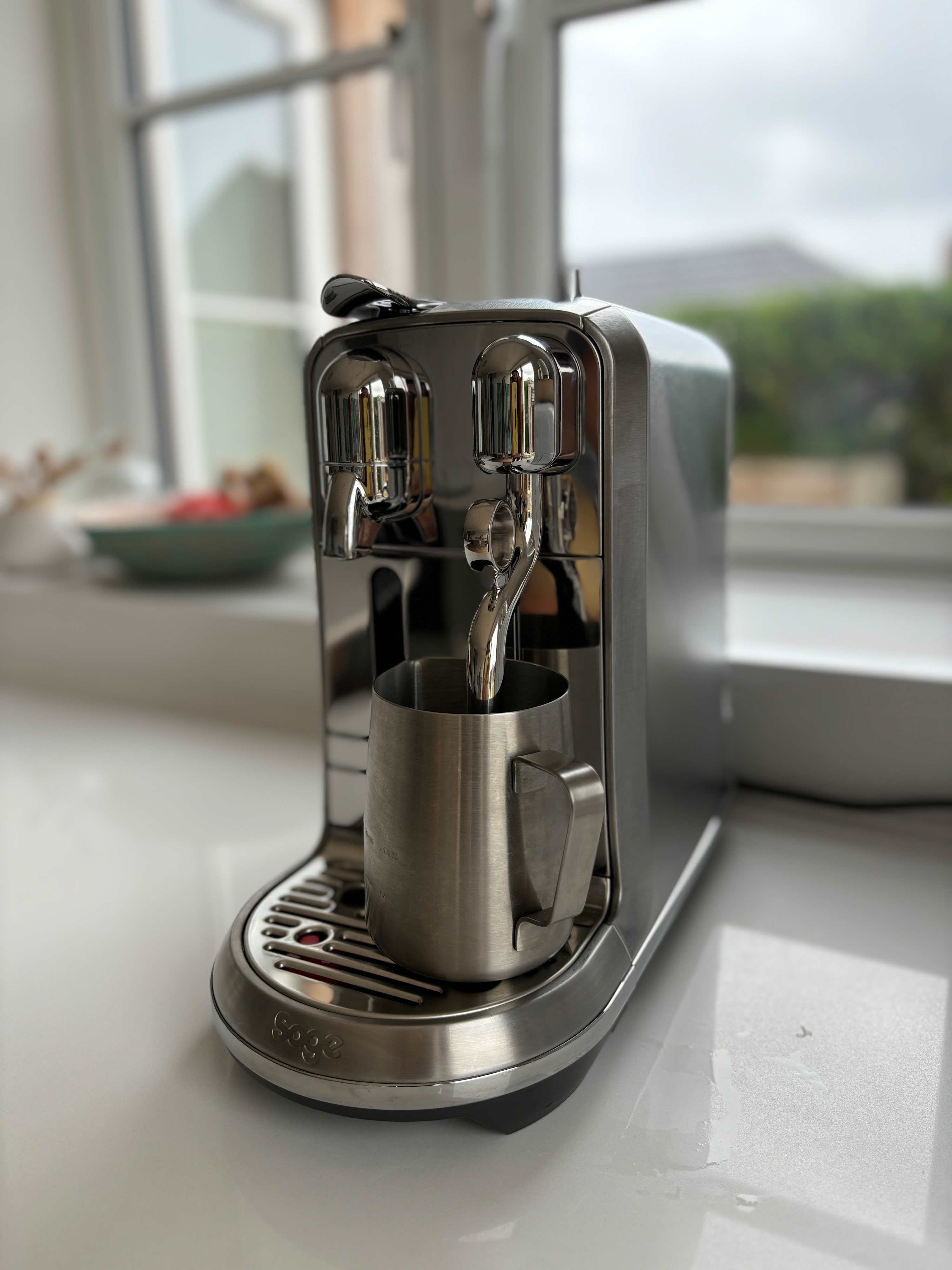 Wake up and smell the coffee! The home is equipped with a stainless steel machine, which takes Nespresso capsules (pods provided with each stay).