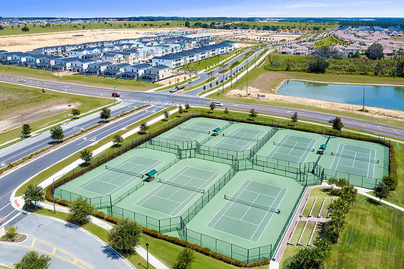 Tennis courts are free to use and equipment may be borrowed from the Golf & Country Club