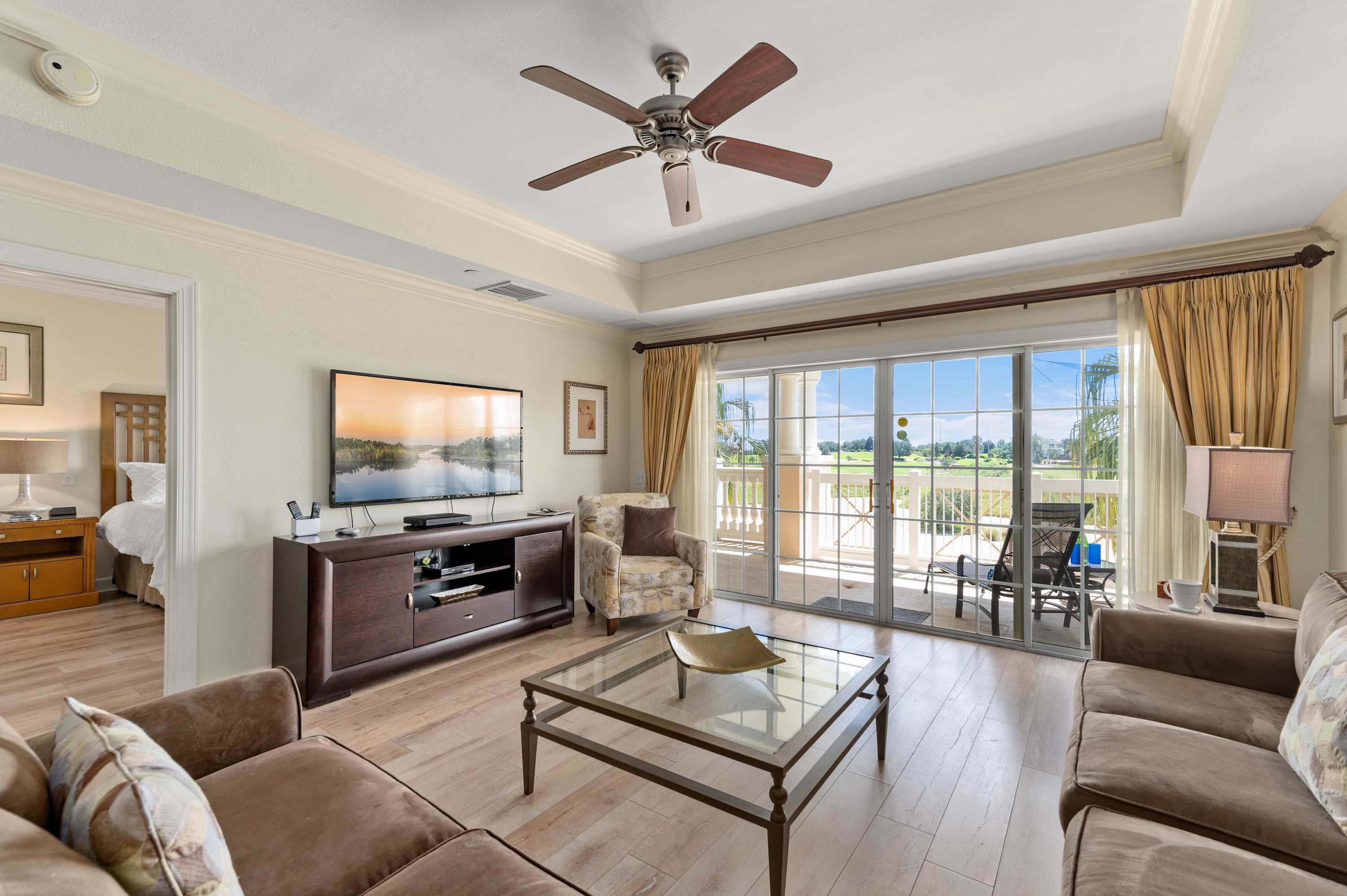 Condo w/ balcony & 12th hole golf view