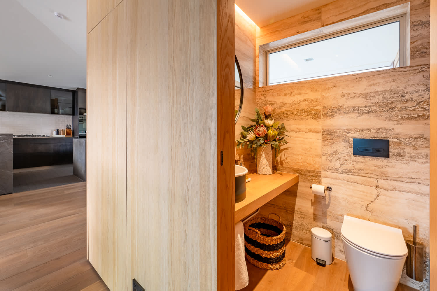 Convenient Separate Toilet with Modern Touches
This separate single toilet offers added privacy and convenience, featuring contemporary finishes and sleek design. Ideal for guests.