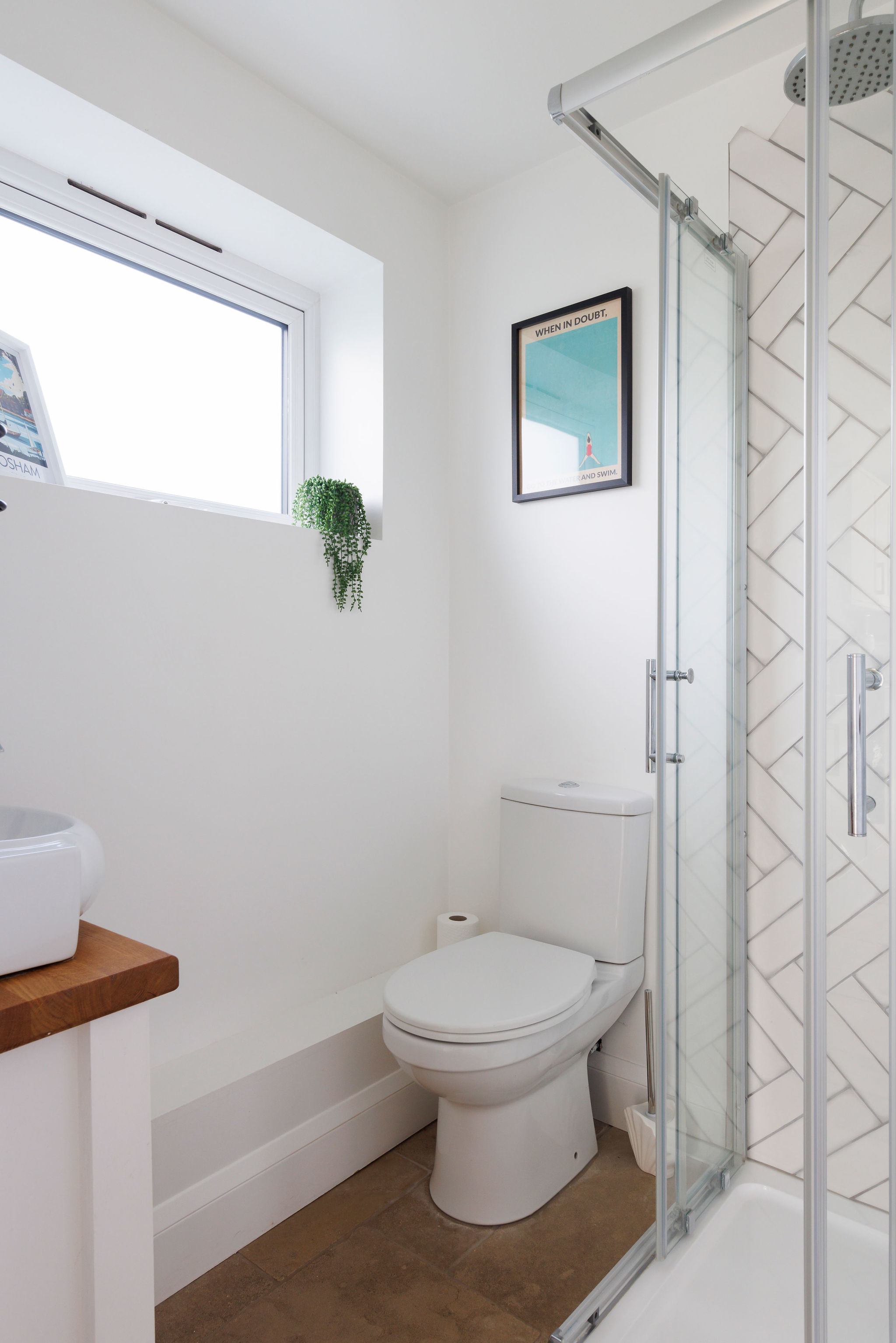 There is also a handy downstairs shower with WC and sink.