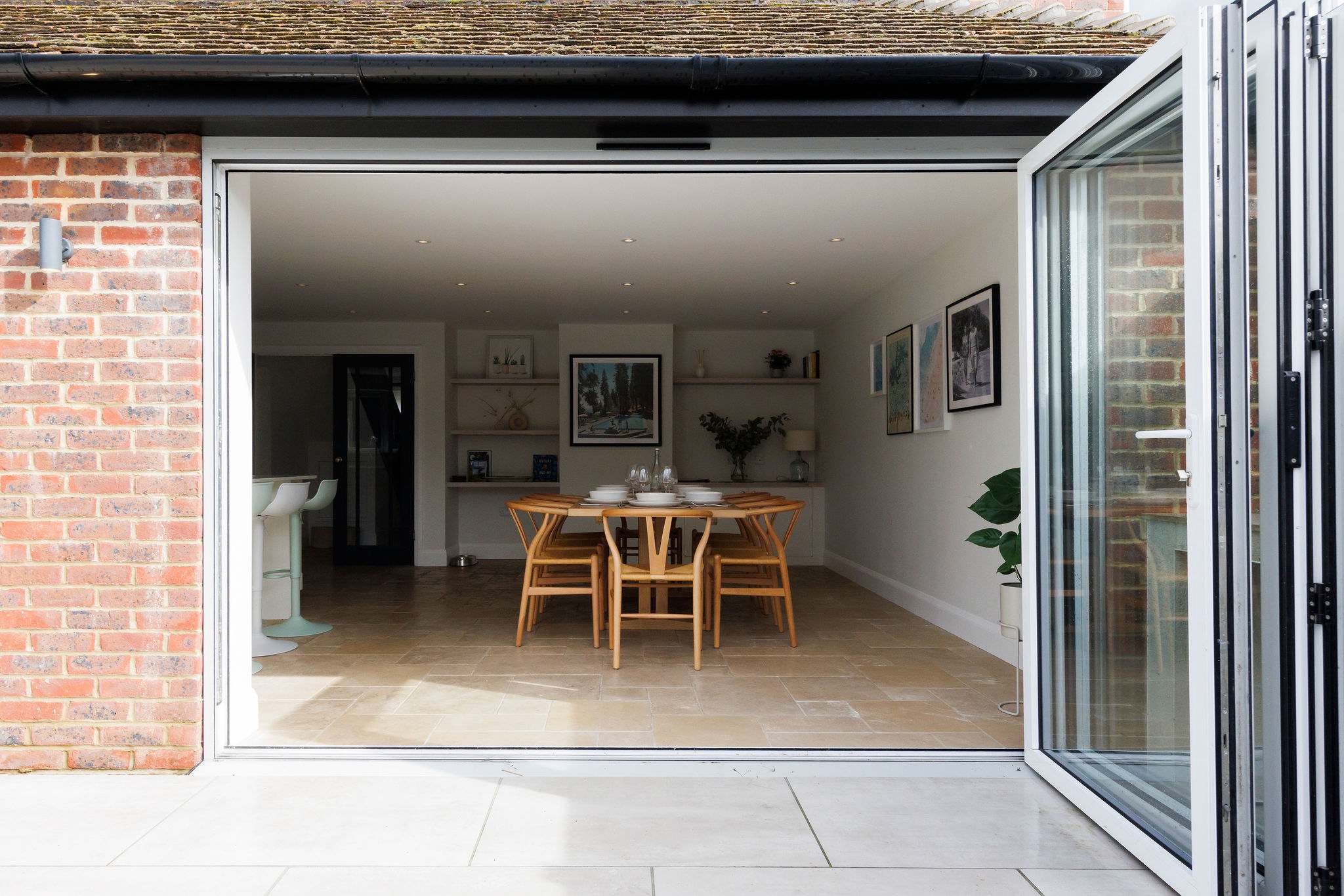 The bi-fold doors create that inside/outdoor living space.