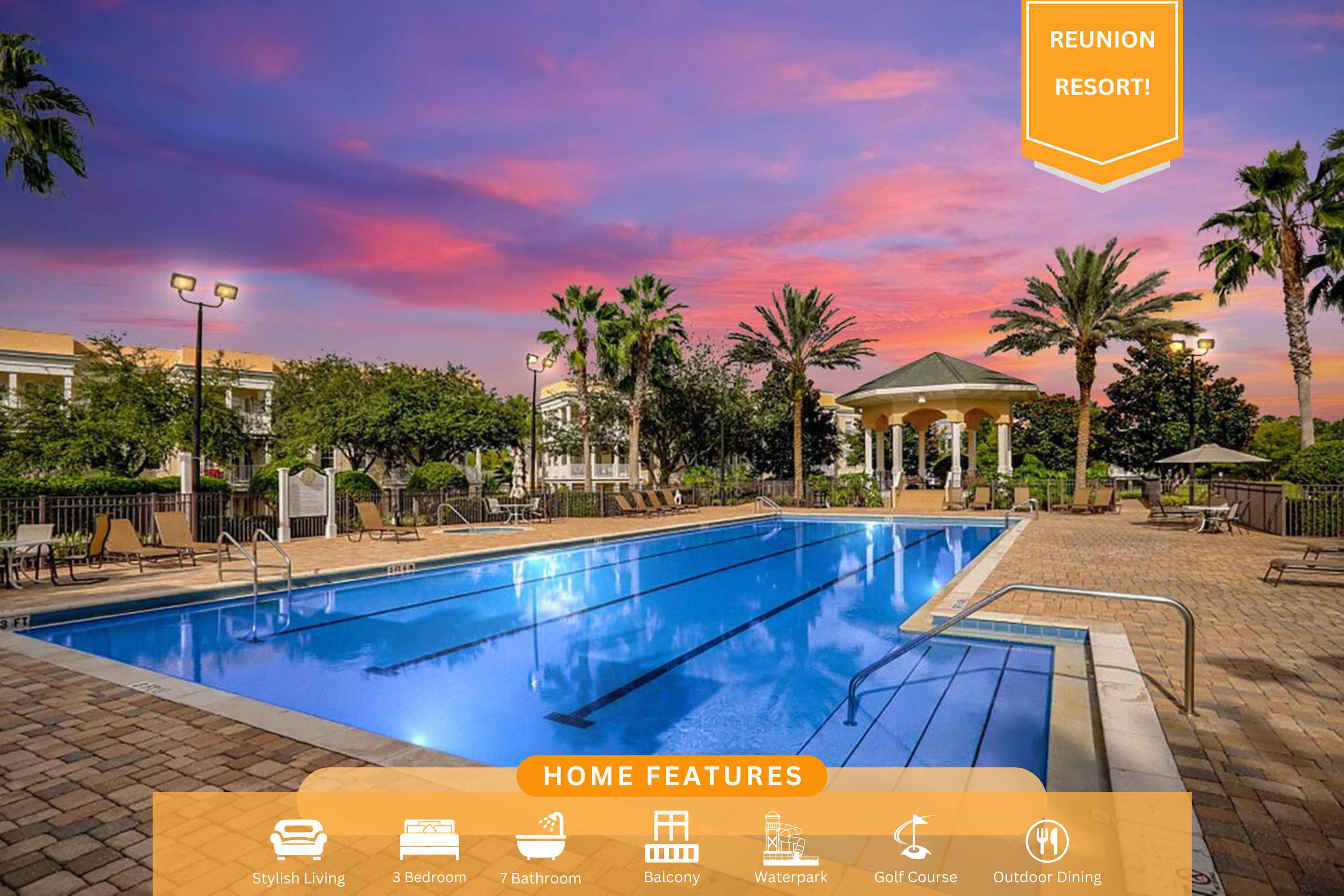 Reunion Resort condo near Disney w/ balcony