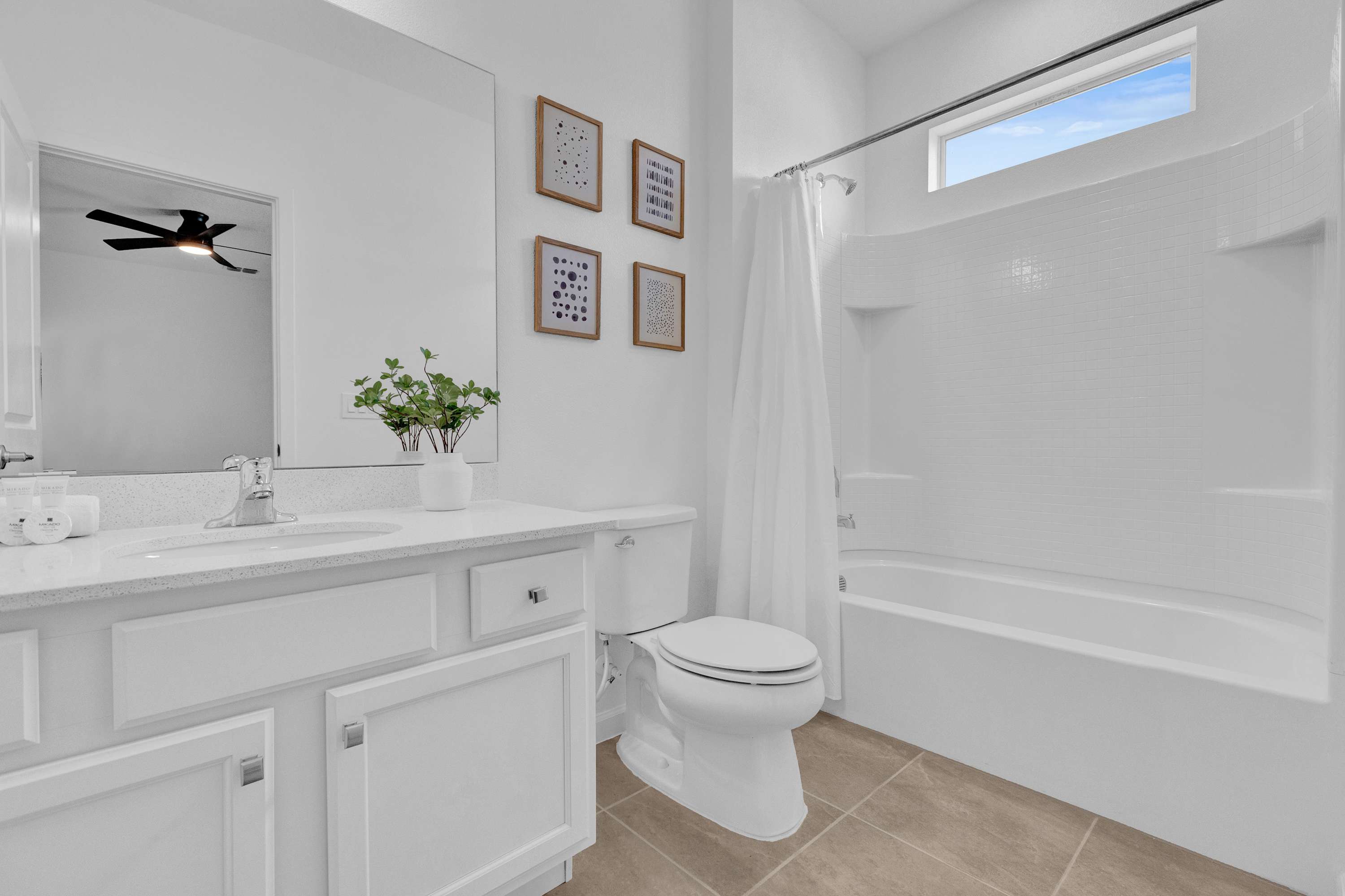Full Bathroom with a Shower + Tub combo