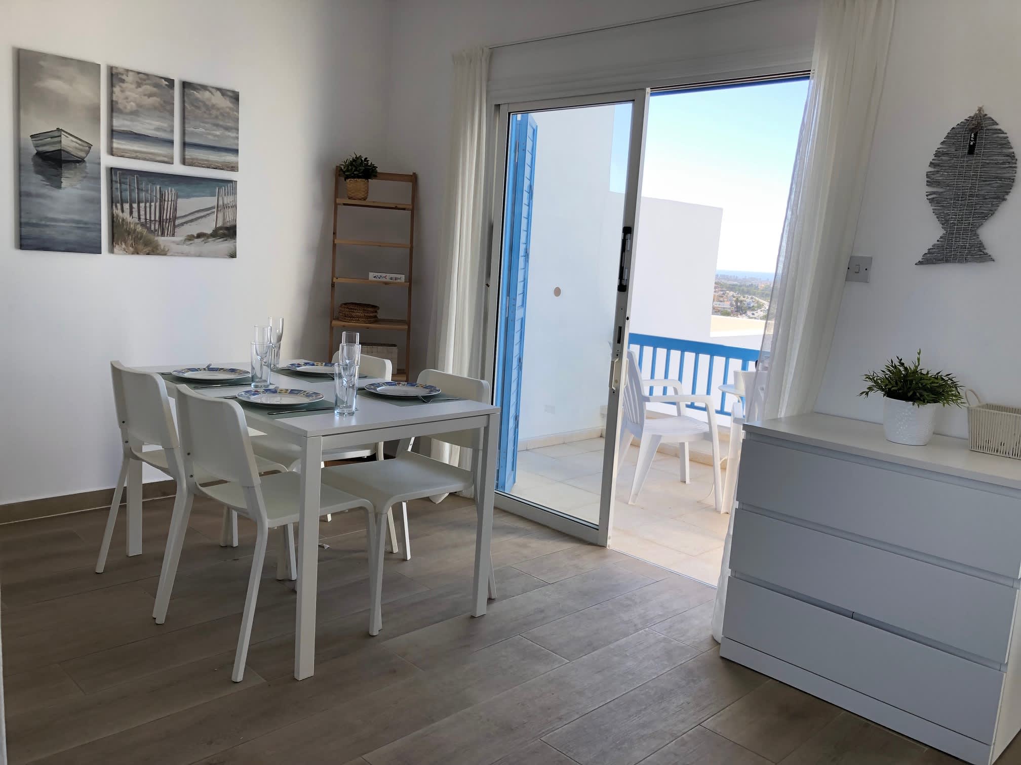 Paphos:: 2BR Apt | Amazing Sea Views | Pool | 15 Min Walk to Beach