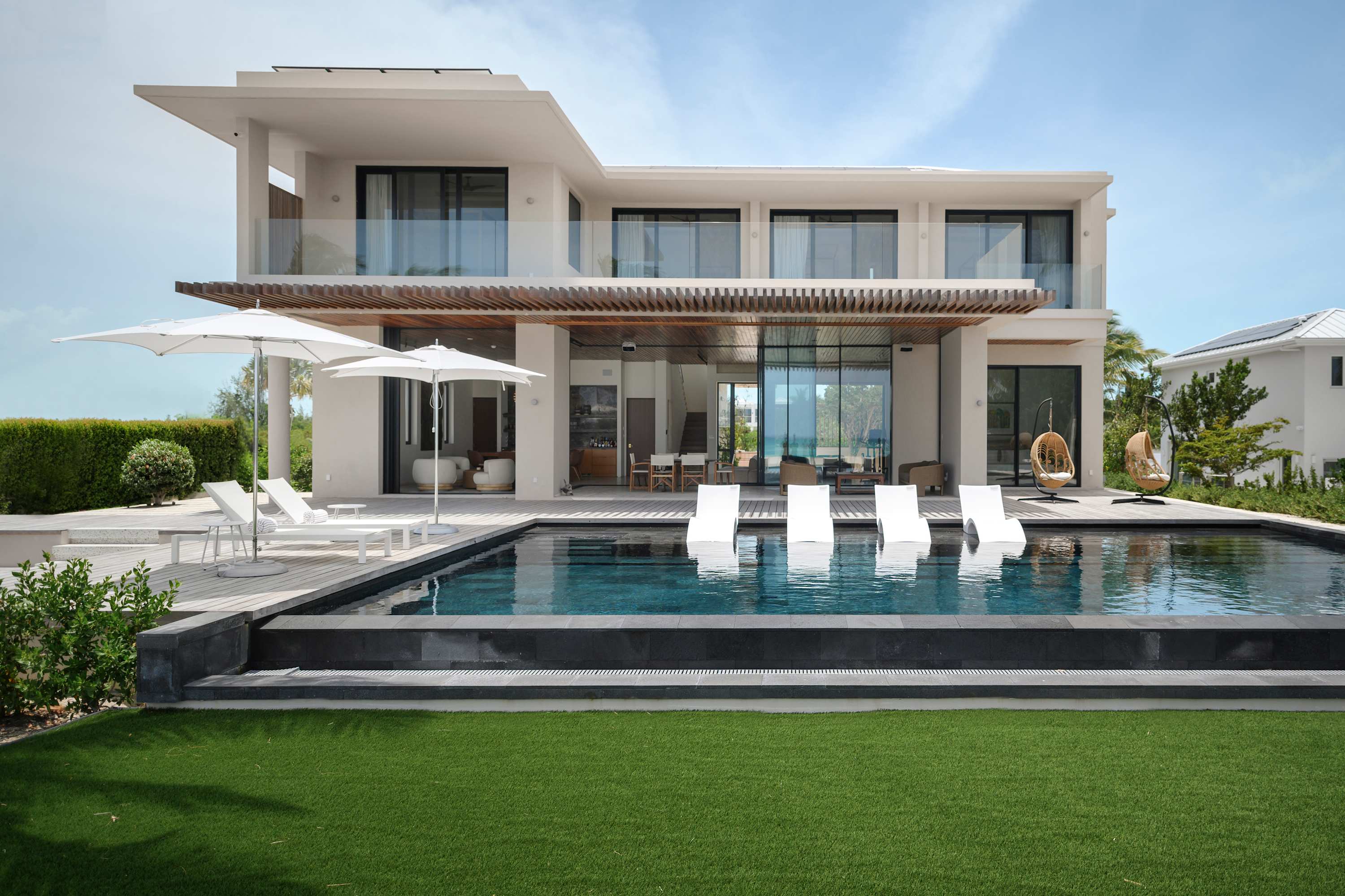 Villa Marahuyo Turks & Caicos – Modern Grace Bay Beachfront Villa with Lava Pool & Staff — Leeward Settlement — vacation rental