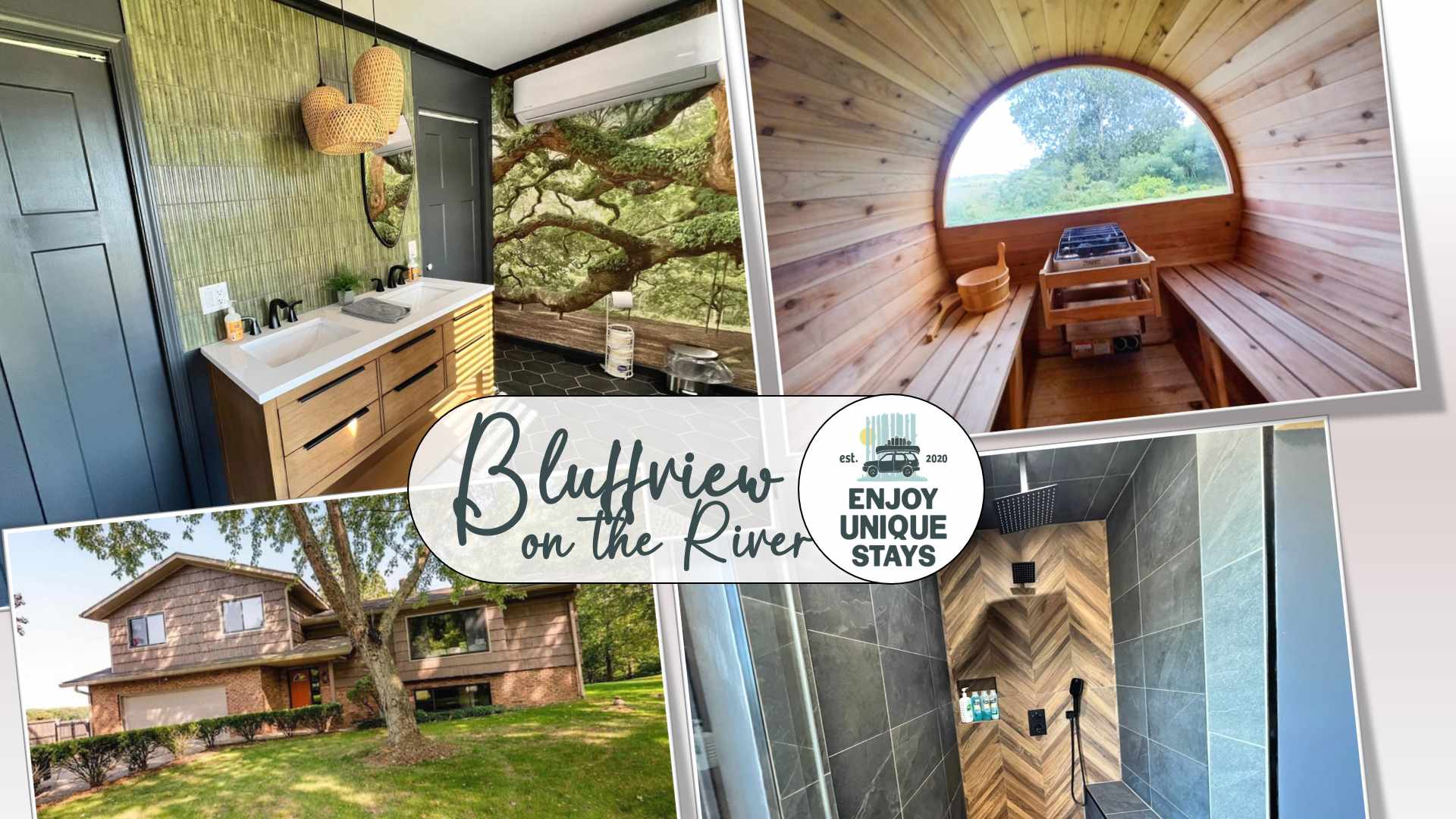 Bluffview on the River hot tub sauna pool table