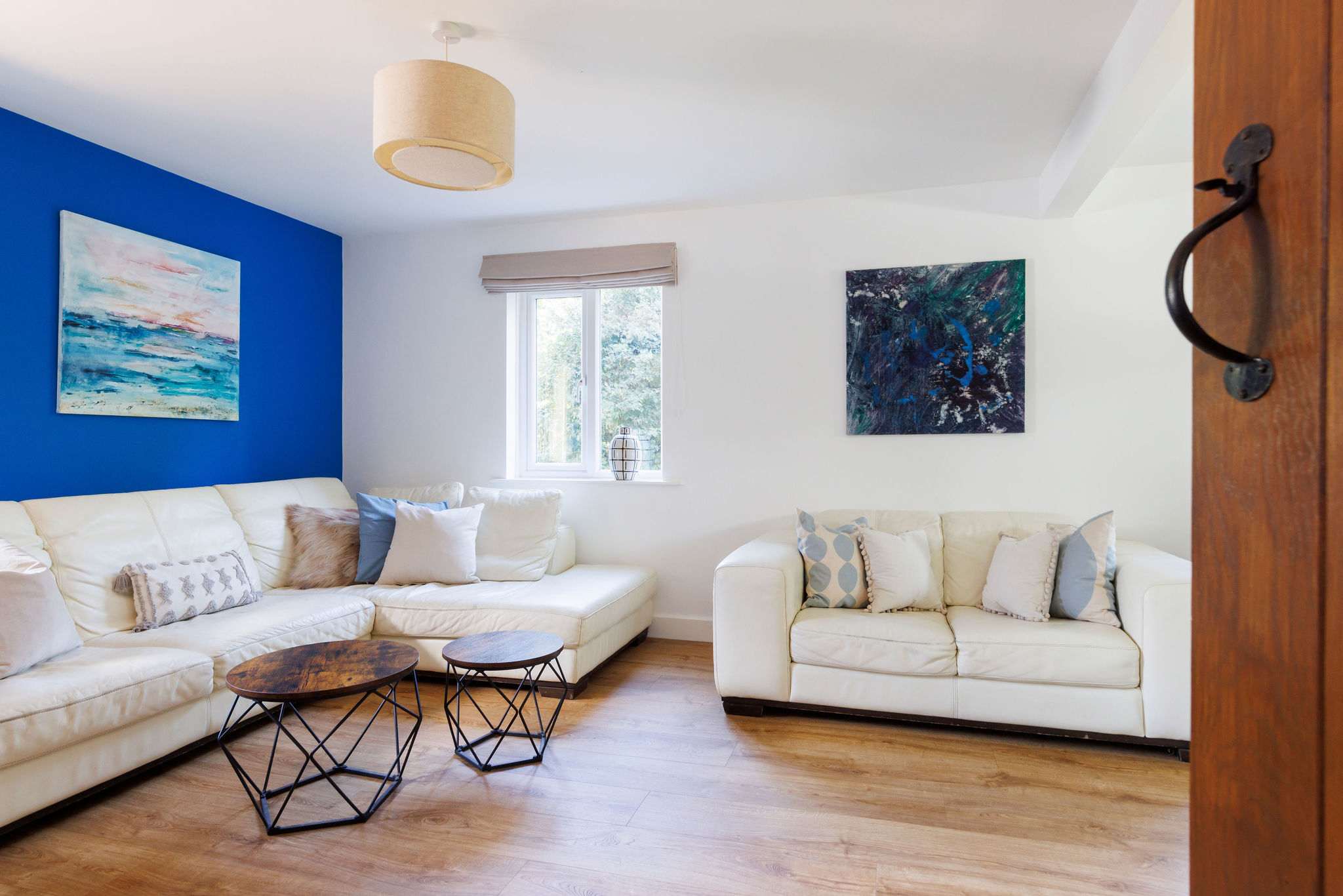 The spacious lounge has plenty of seating for your whole group.