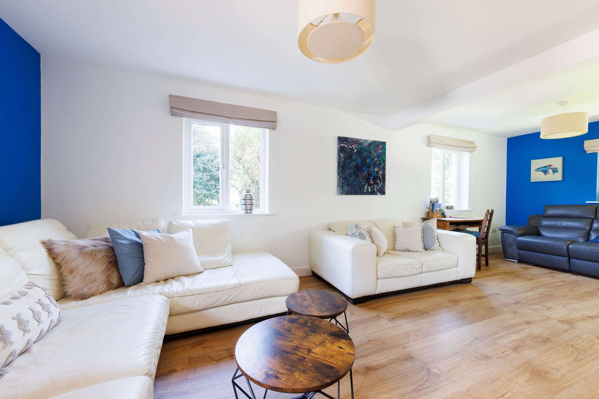 Relax and unwind in the evenings with family and friends in the large living space.