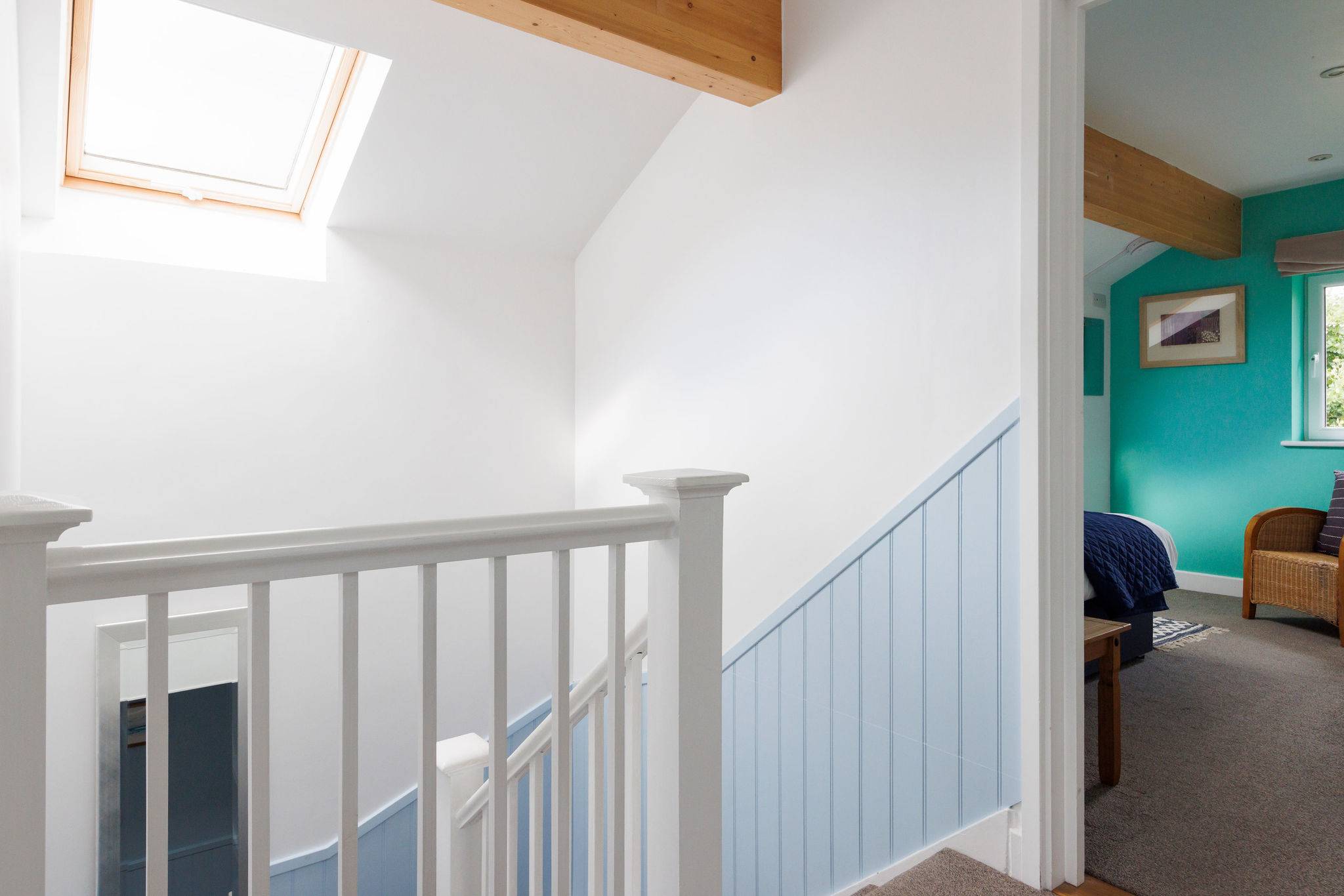 Head up stairs to find three further bedrooms and two further bathrooms.