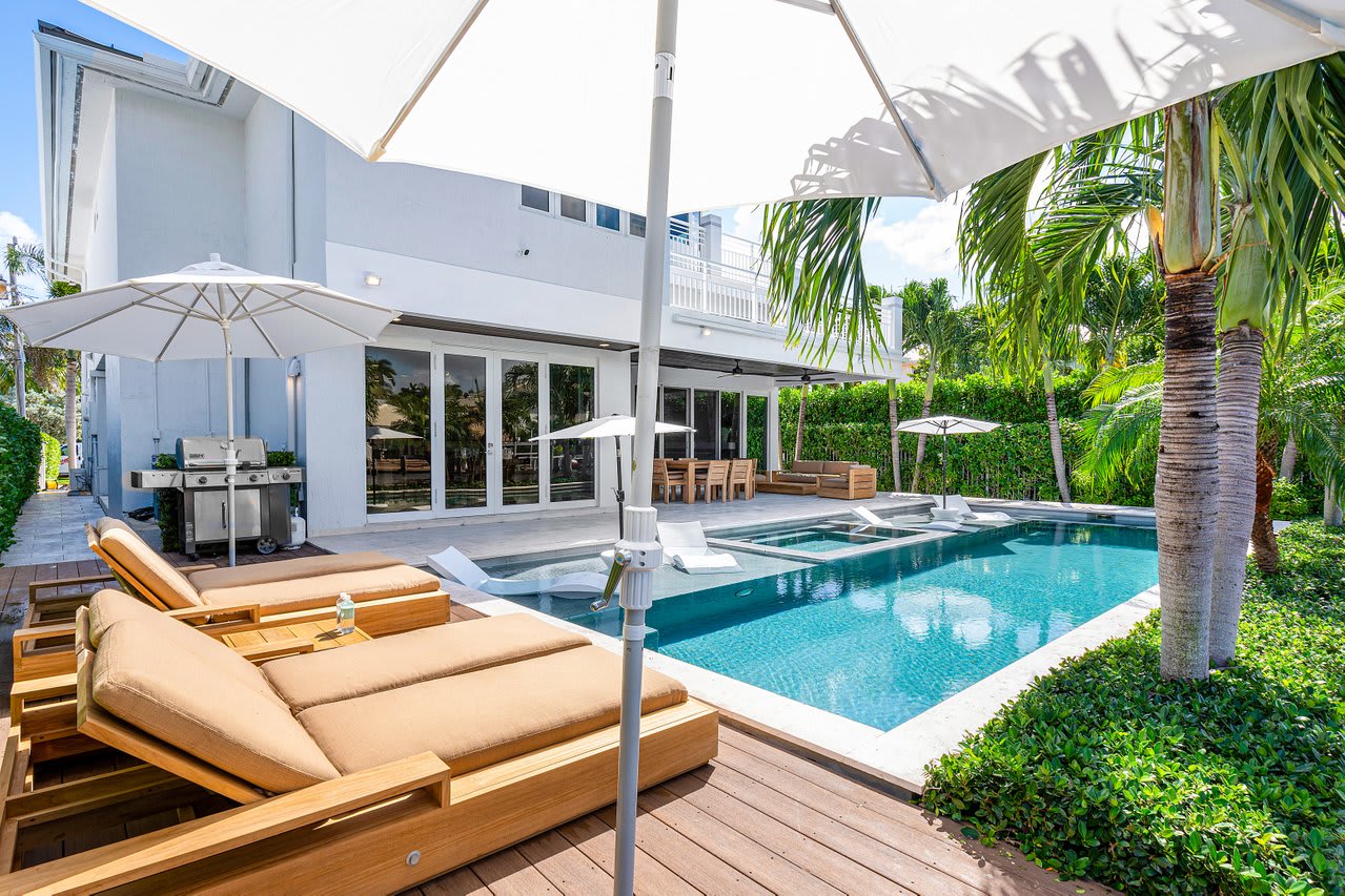 Plush sunbeds and lush tropical surroundings—your private slice of paradise.