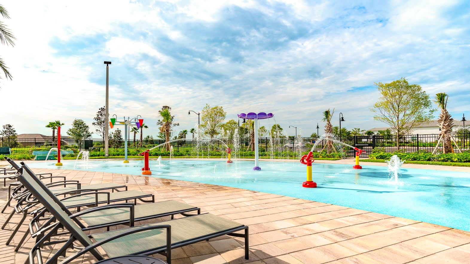 Children's splash playground at the Hideaway Club