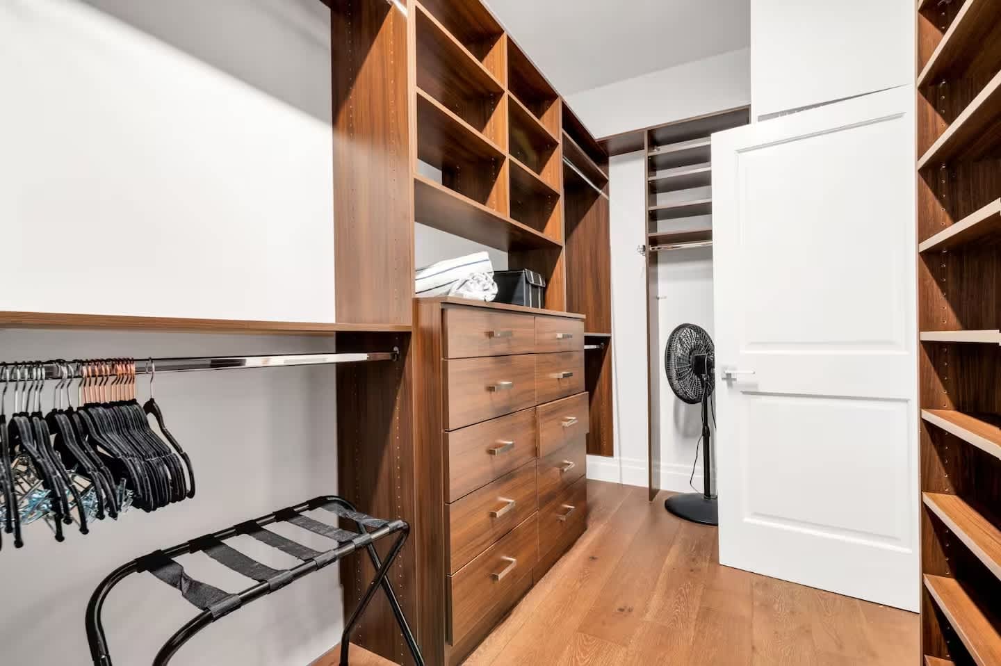 Large primary walk-in closet.