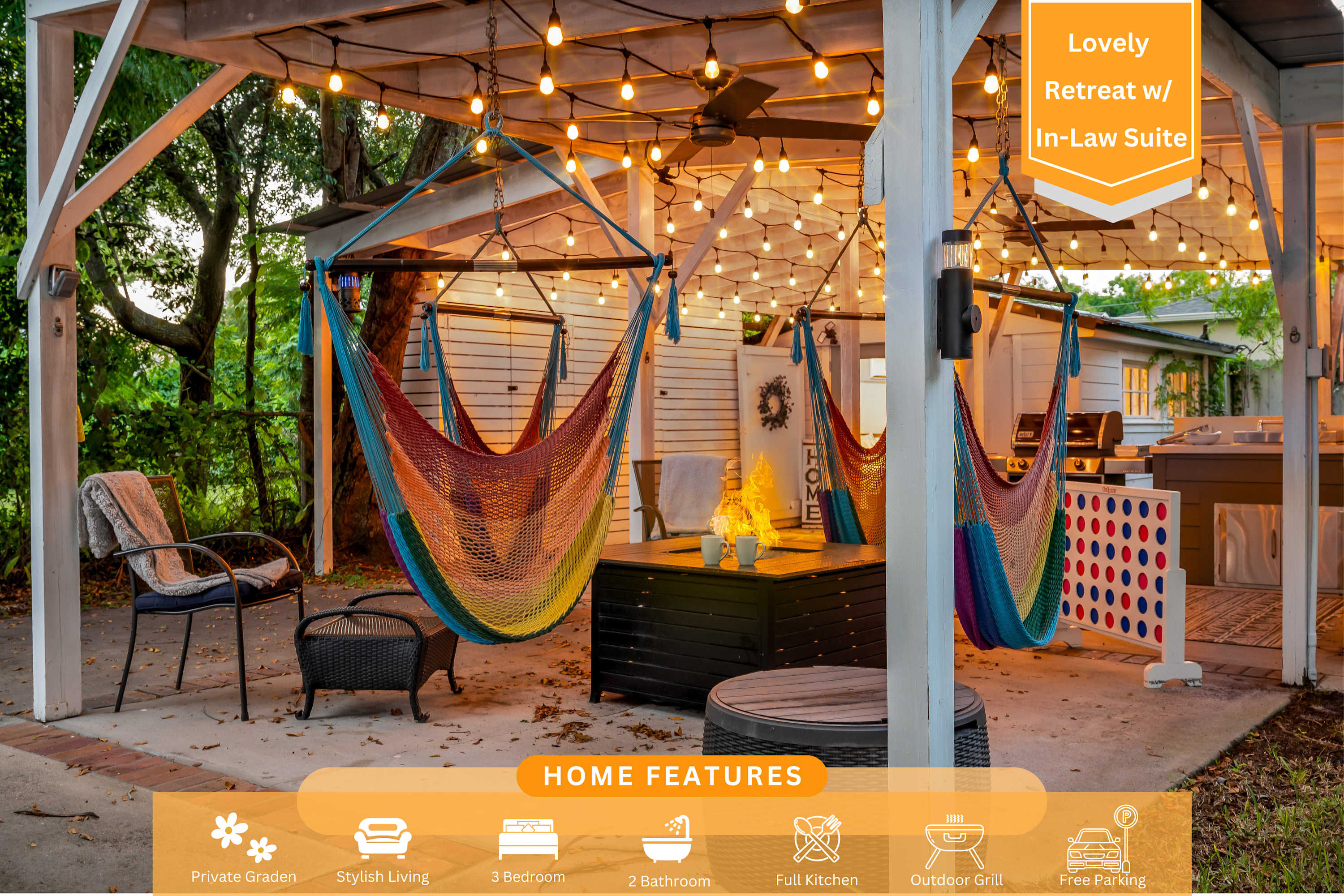 Tiny home w/outdoor kitchen & walk‑in shower