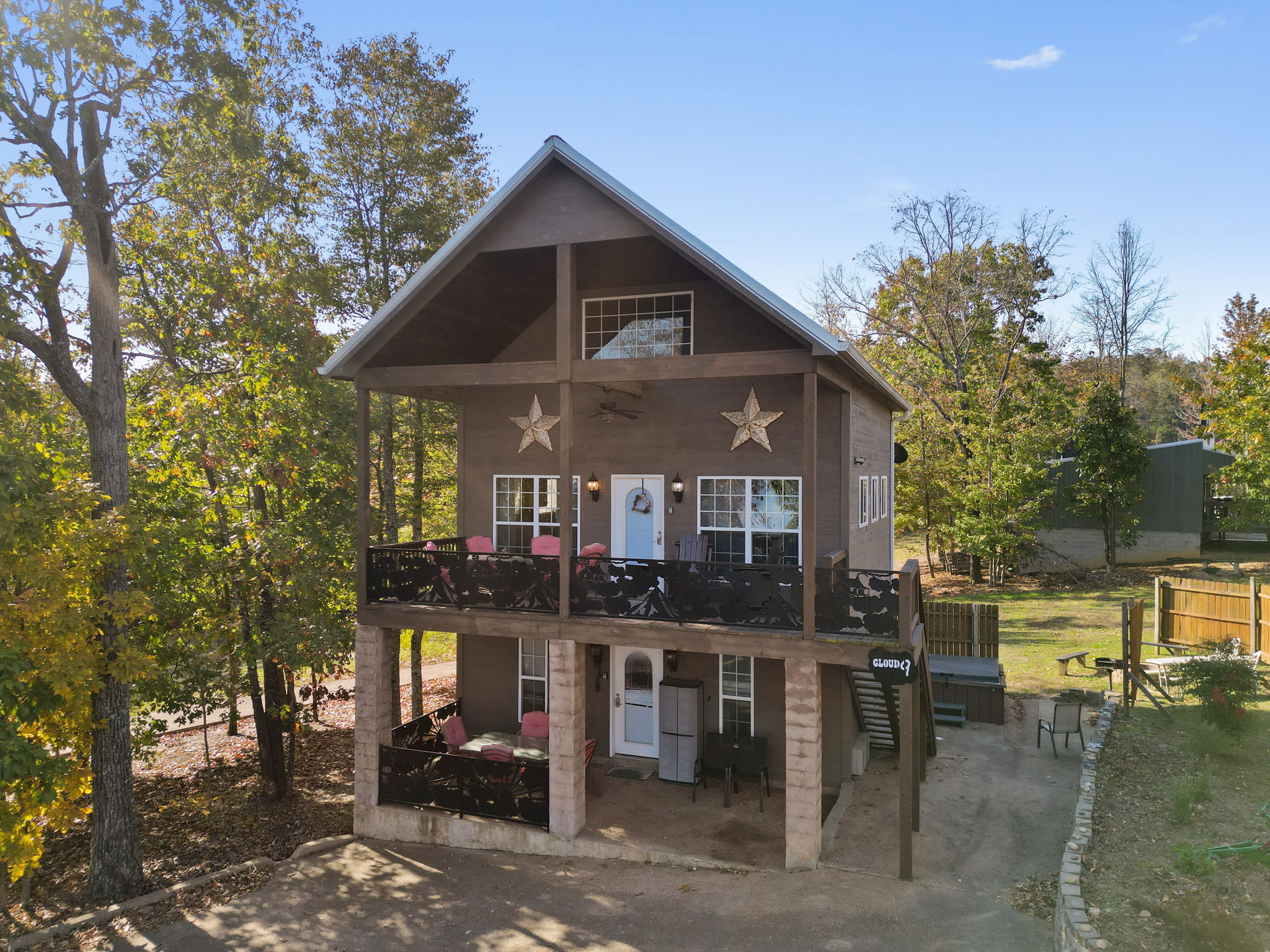 Cloud 9 Cabin with an indoor pool hot tub fire pit