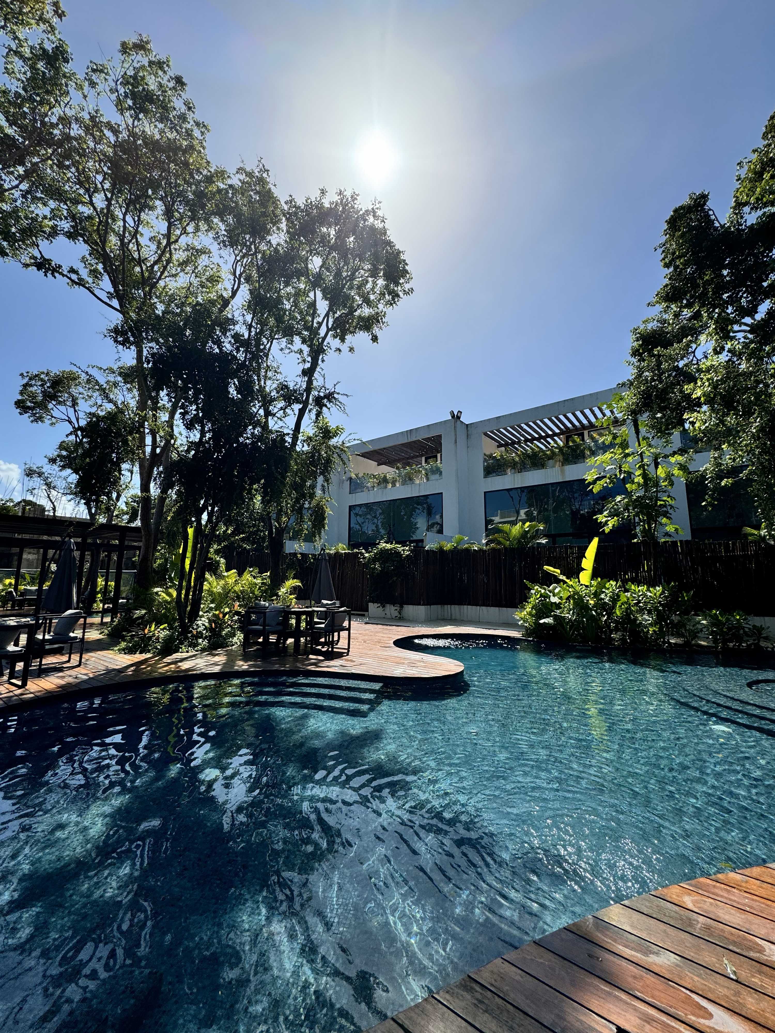 Spacious communal pool #1 and shared outdoor area, enjoyed by guests from the beautiful Karanda complex