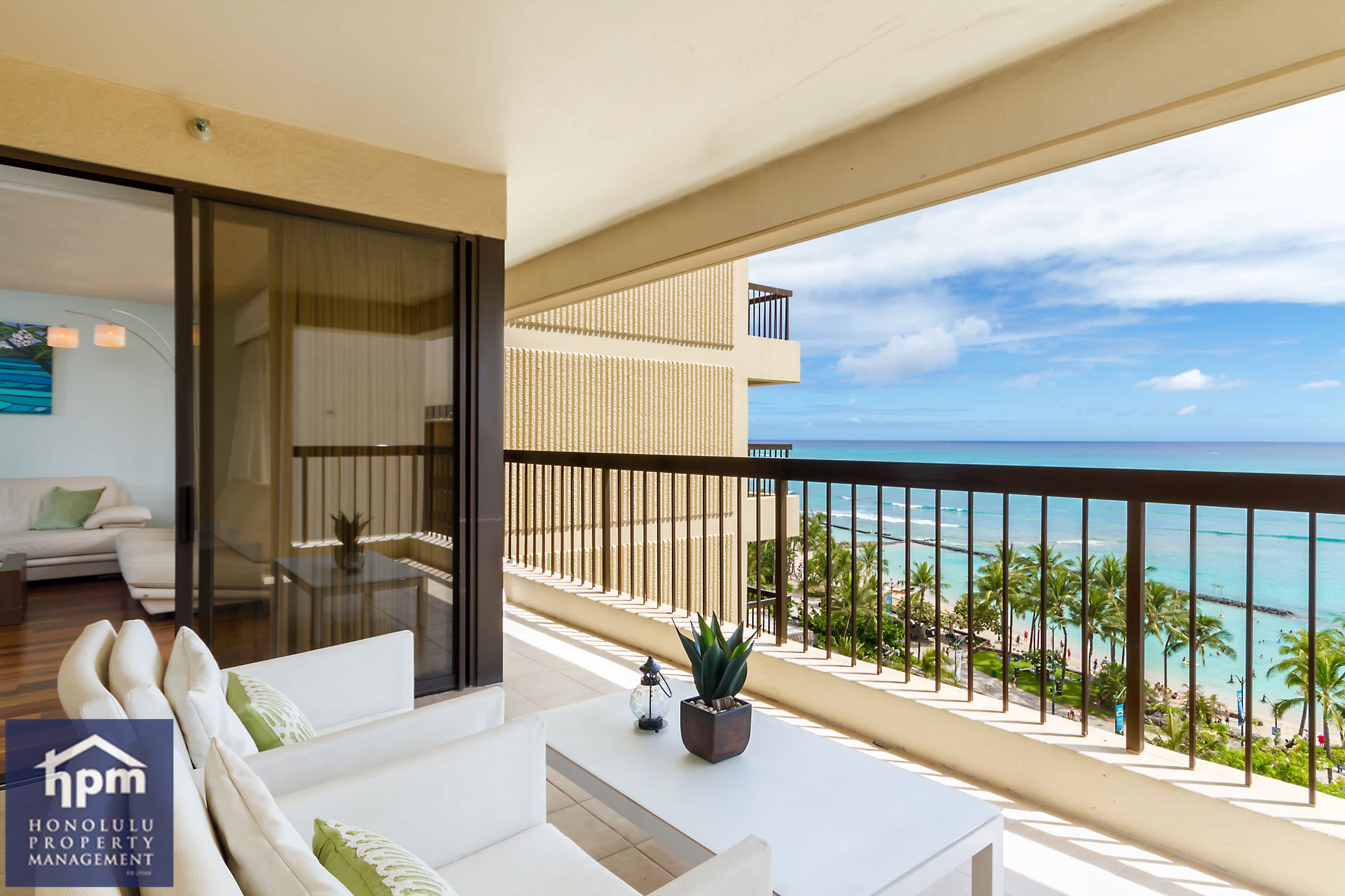 Steps to Waikiki Beach! | Ocean View Balcony — Honolulu, HI — vacation rental
