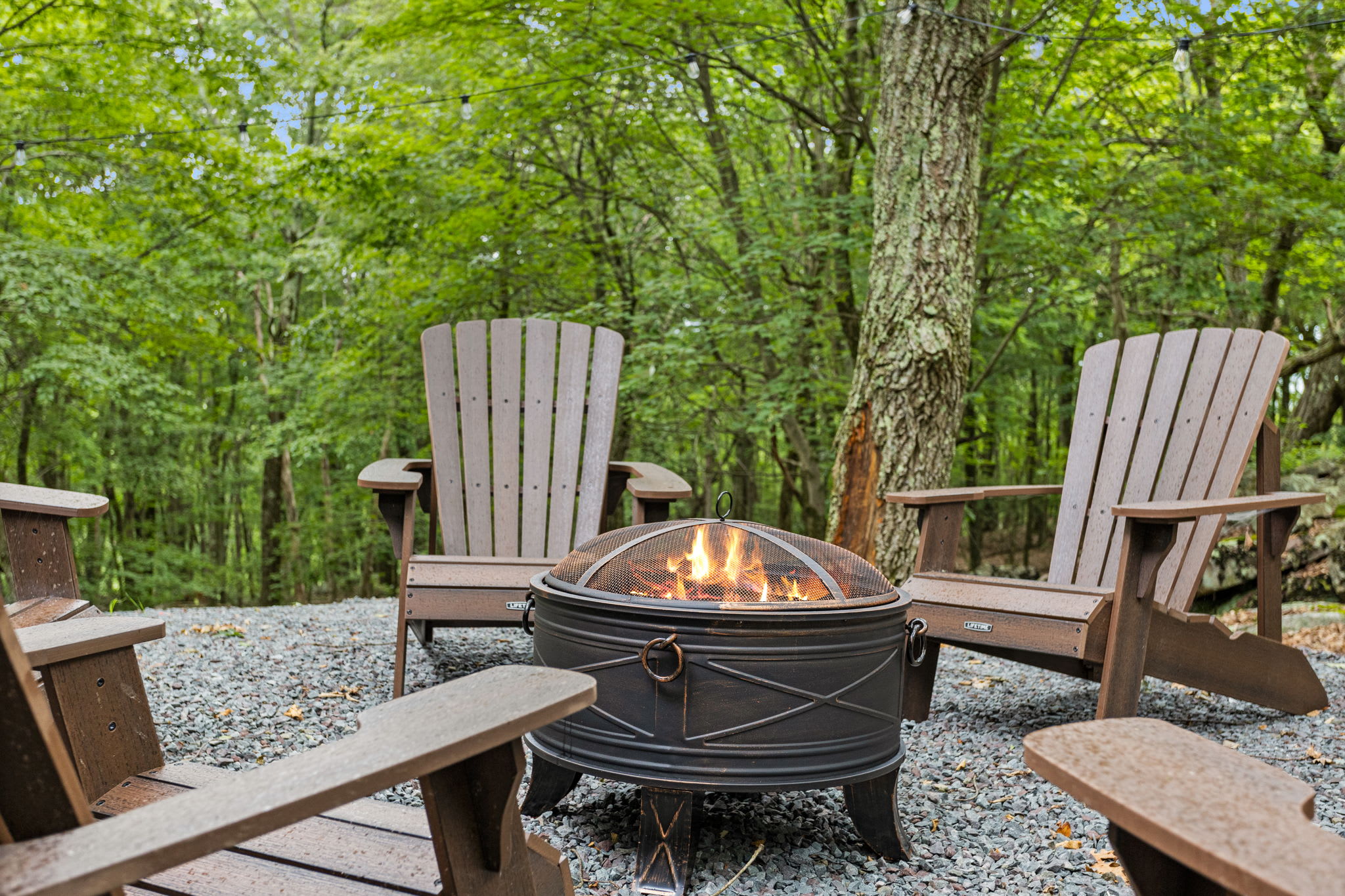 Close-Up Fire Pit View - Another perspective of the fire pit area, emphasizing the cozy and inviting outdoor ambiance.