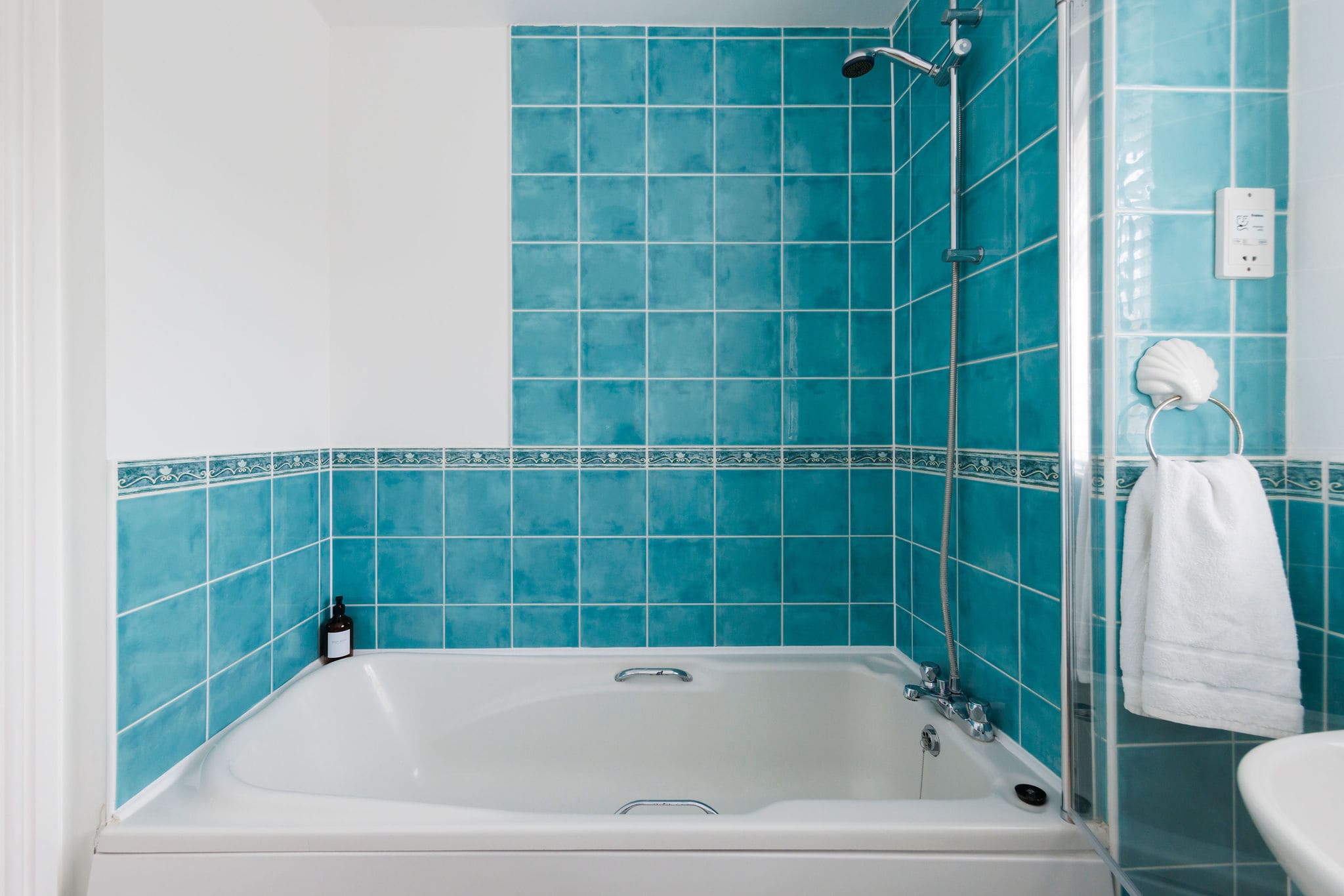 Rest in an azure of blue at the end of a busy day exploring the area.