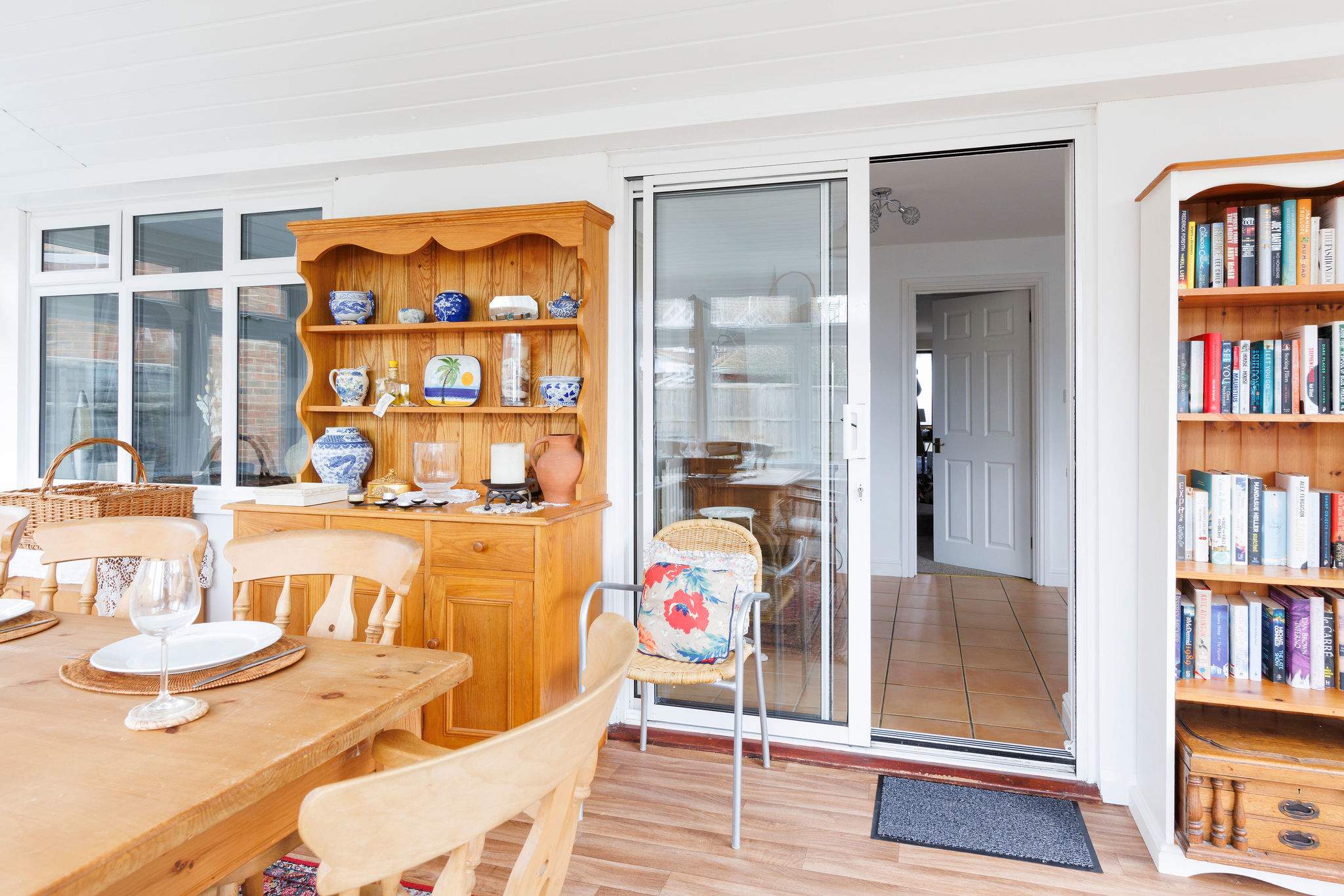 There is plenty of books and games at the home.