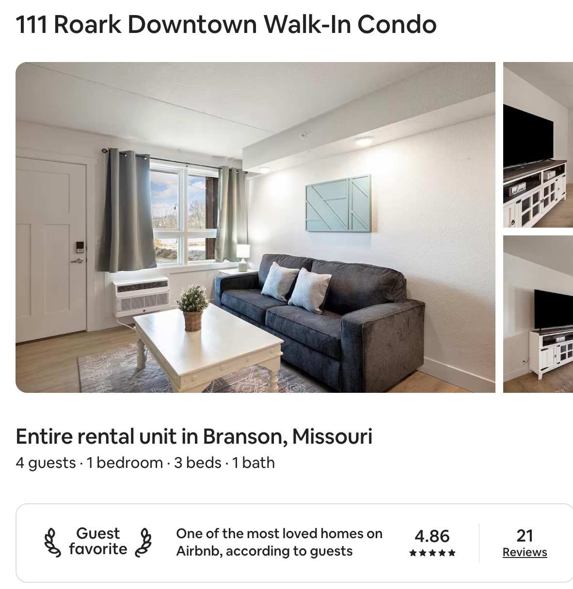 This property had 21 great reviews prior to us changing accounts and having to start over on Reviews.