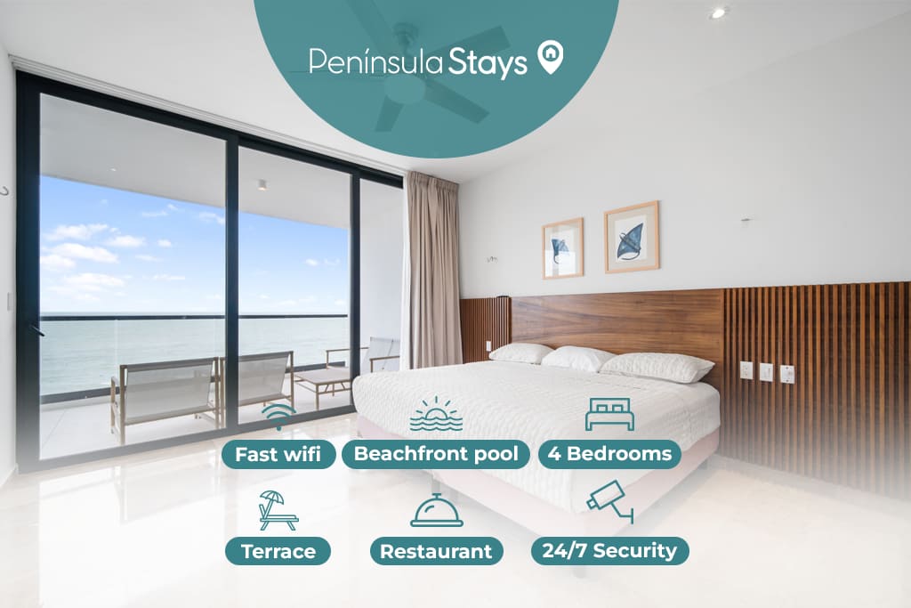 4 Bedroom Siela Beachfront Luxury Apartment — San Bruno, Yucatán — vacation rental