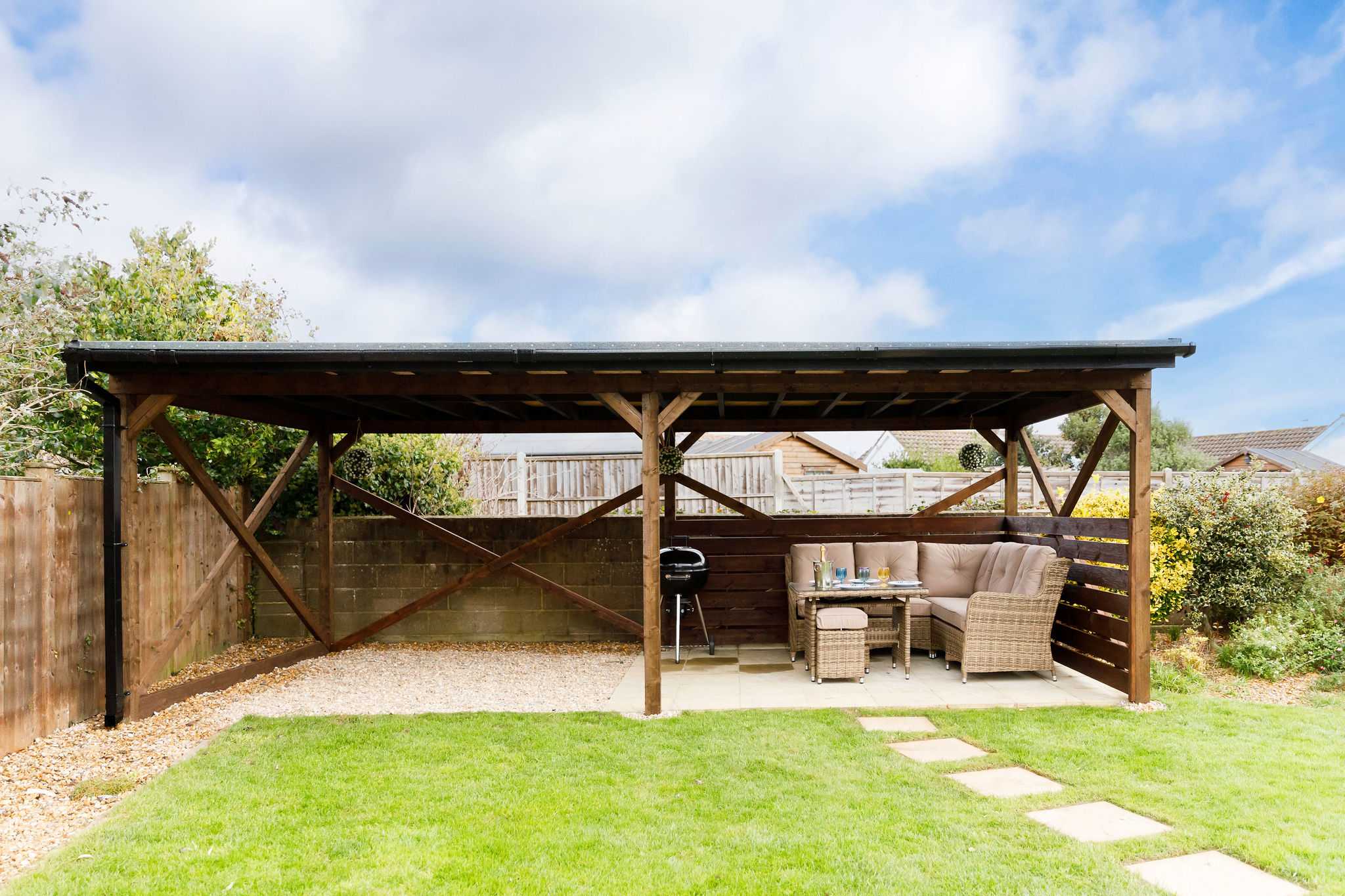 Catch the evening sun out on the patio with a cold drink.