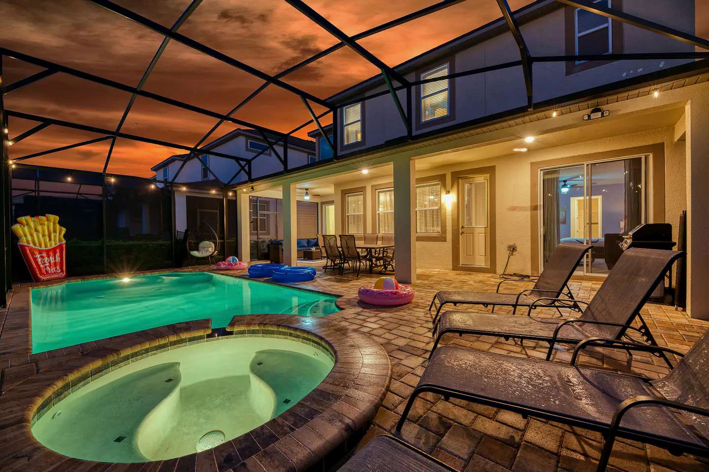 Spacious retreat w/ pool & hot tub
