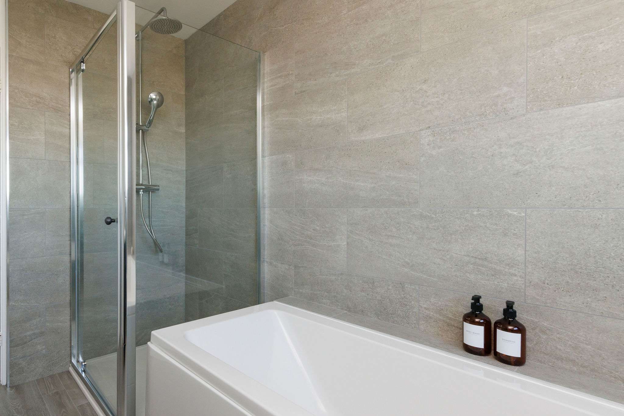 Spacious shower for a refreshing experience