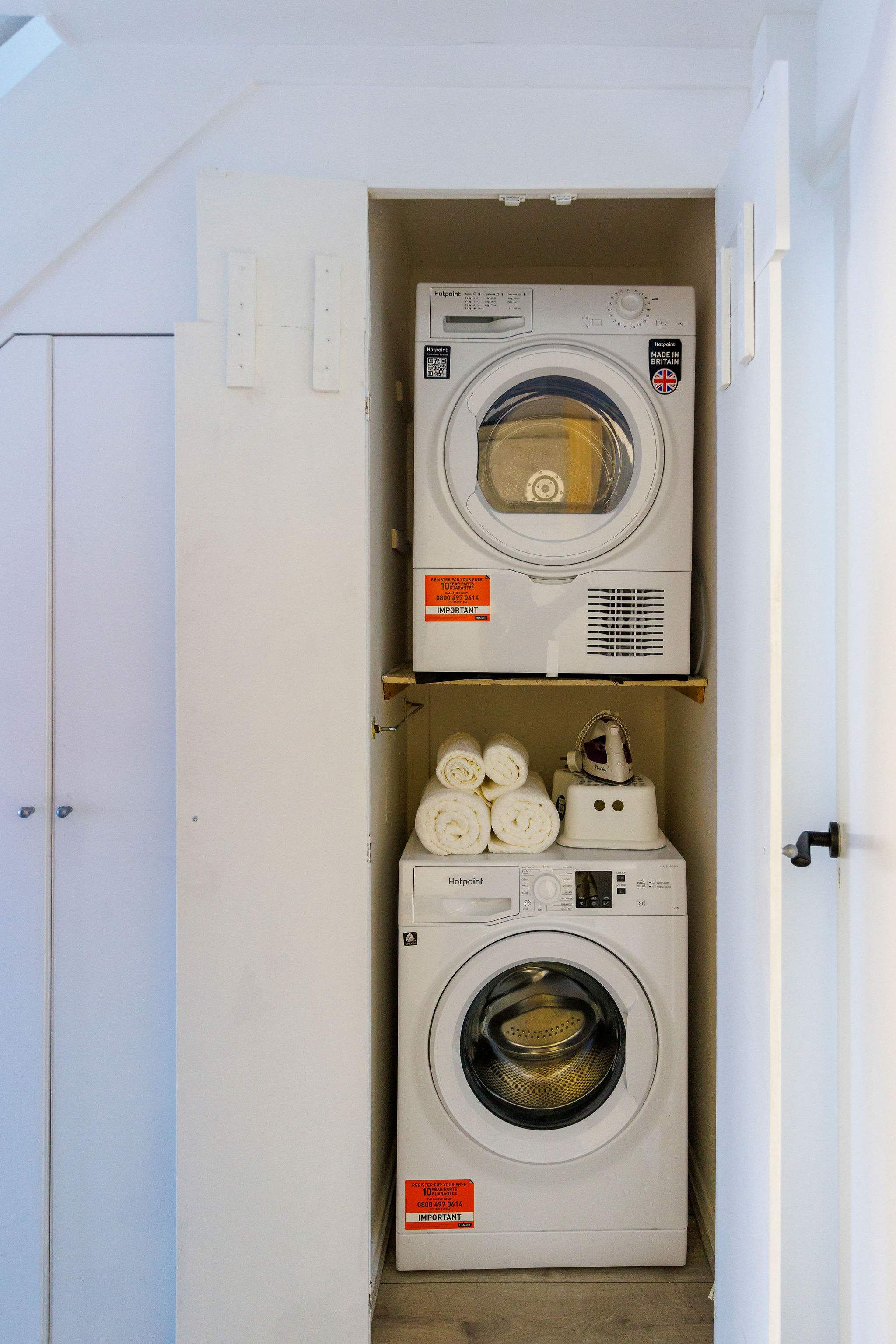 Convenient in-unit washer and dryer for your stay