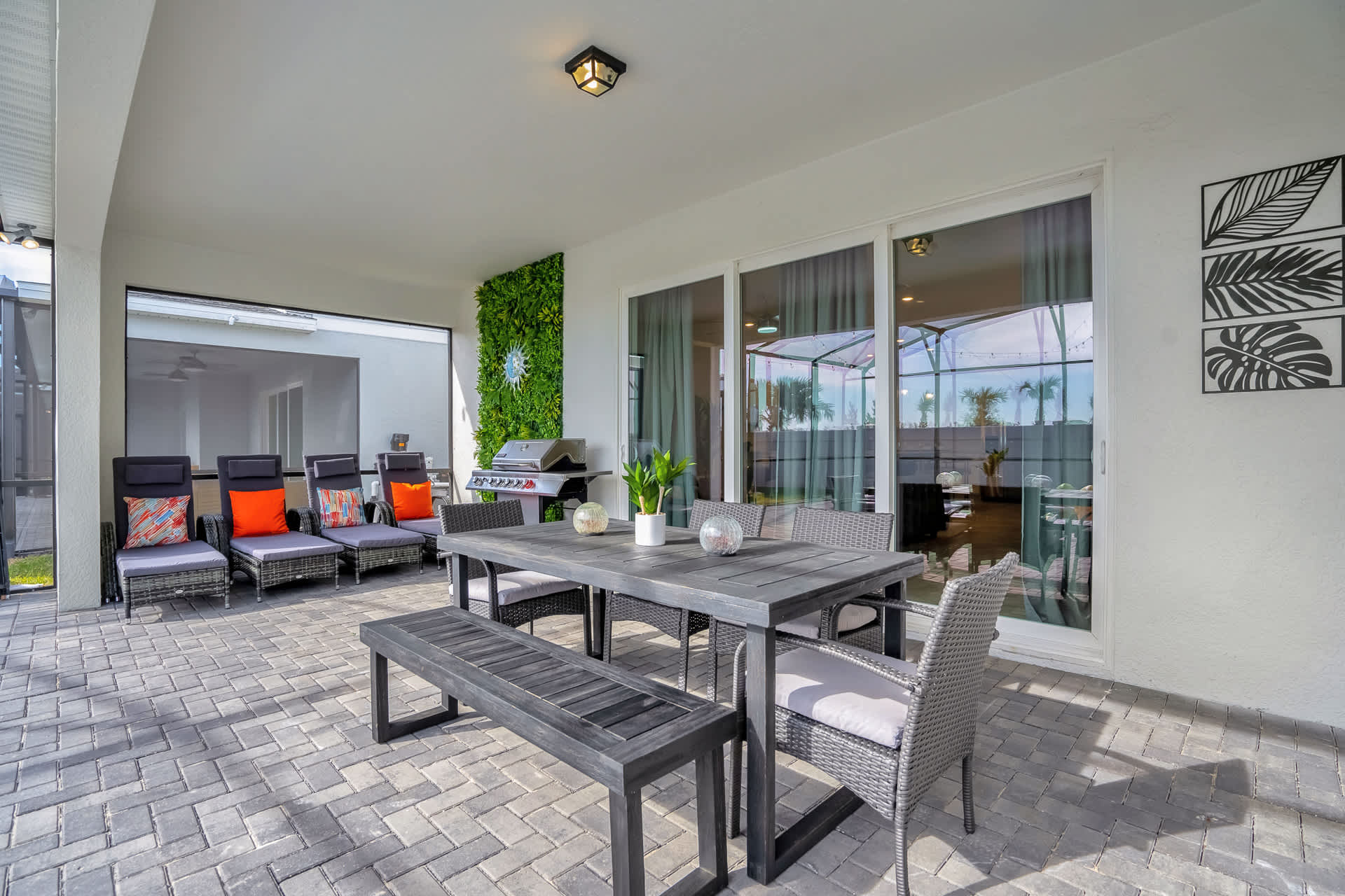 Poolside Dining Area with BBQ Grill