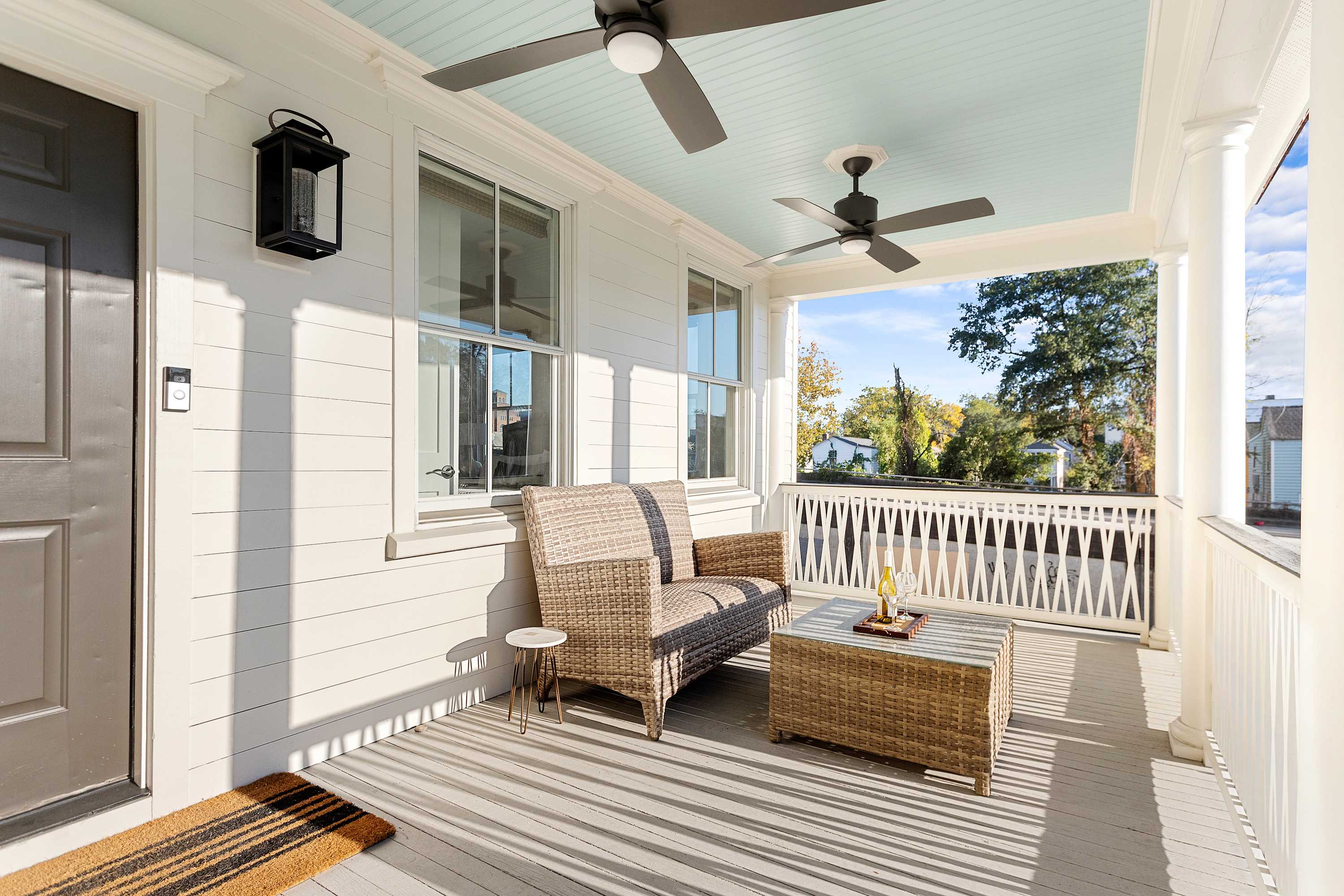 Outdoor seating on the second floor porch!