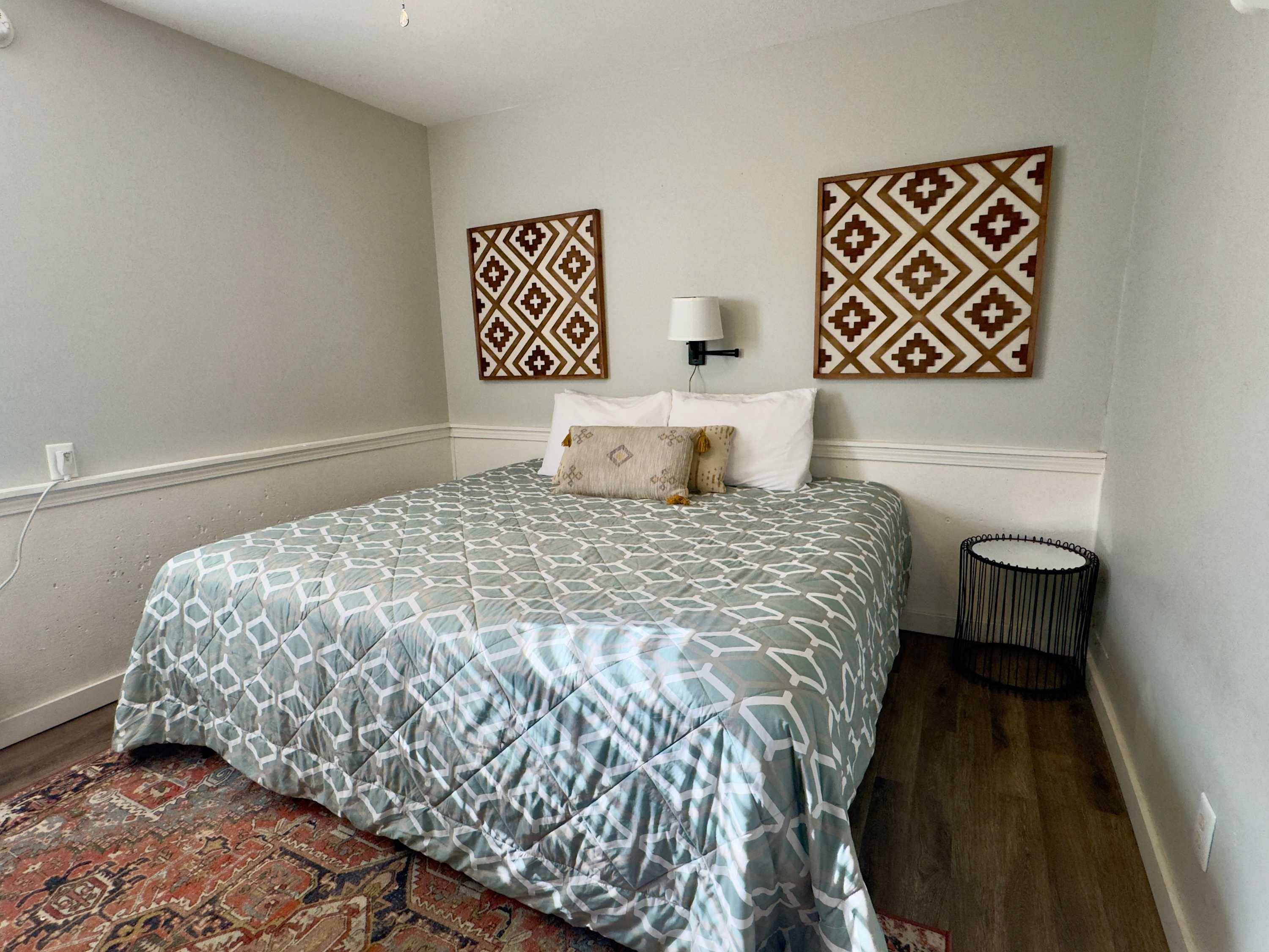 Bedroom with a King size bed.