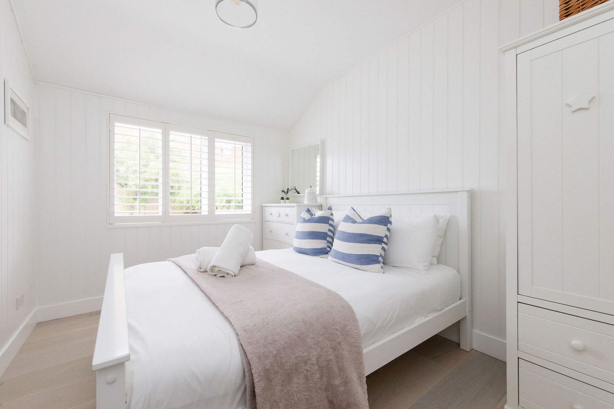 This double room sits on thee ground floor.