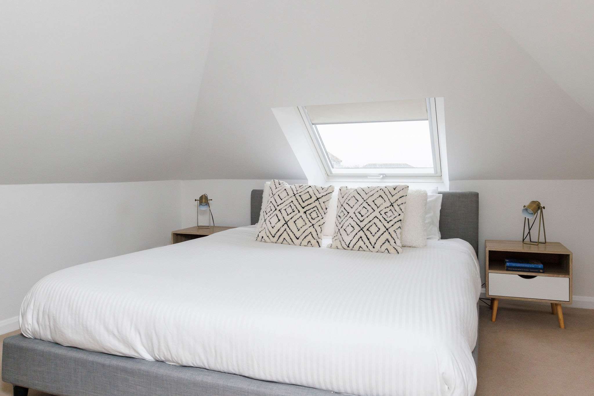 The master bedroom has a comfy super king bed and is situated on the first floor.