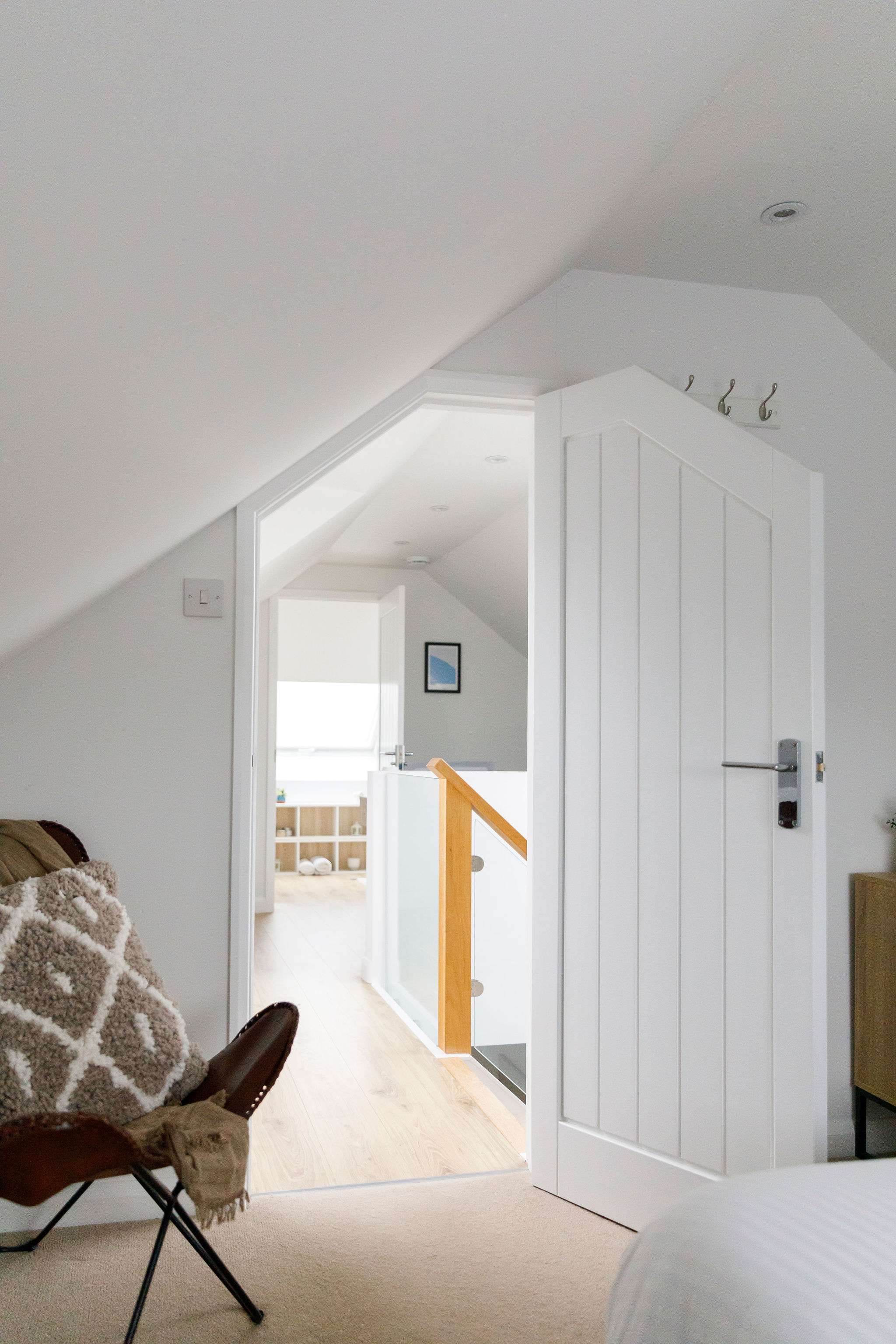 Across from the master bedroom is a second bathroom.