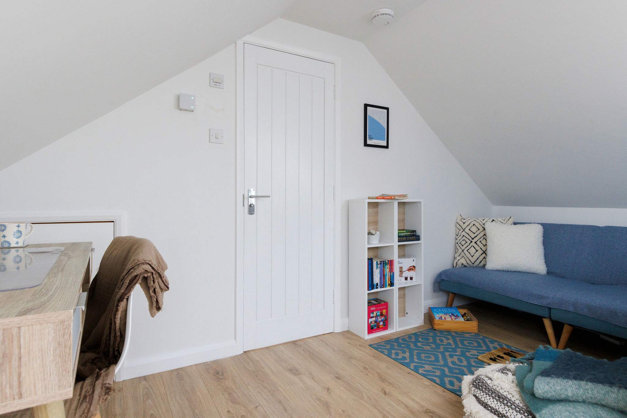 The landing space has been utilised to create a space for work, study, play or relaxation.