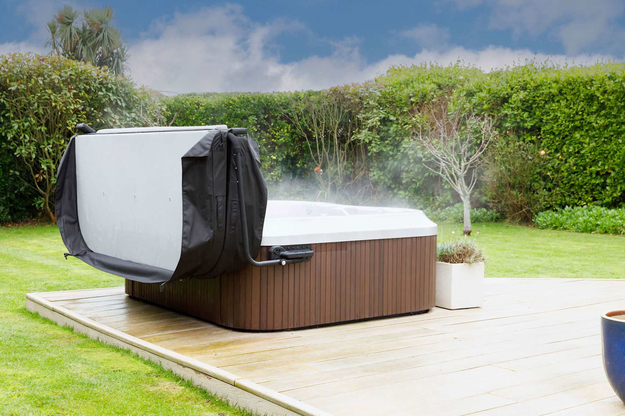 The hot tub adds a little luxury to your stay. (£150 additional fee applies)