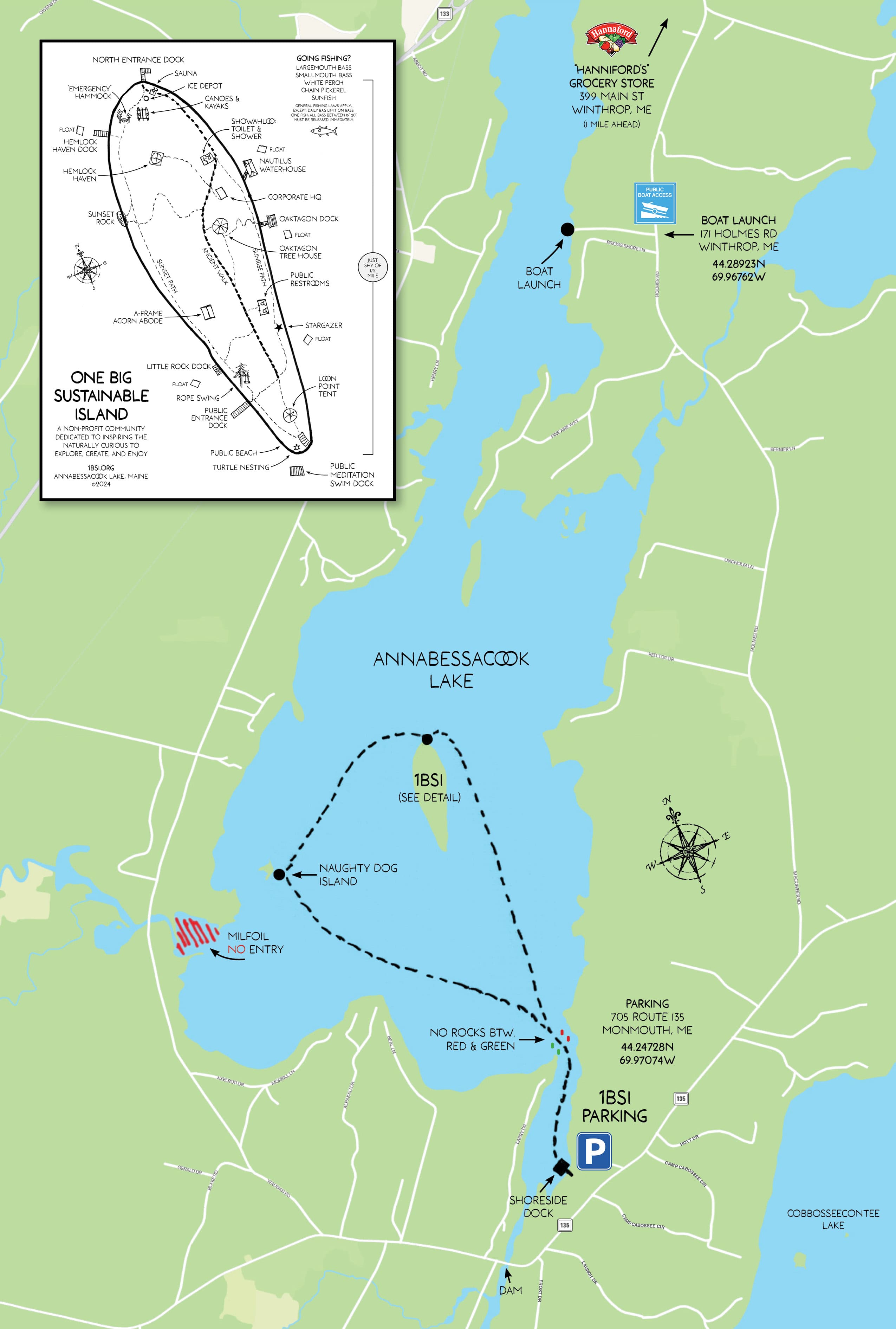 Map of the lake neighborhood.