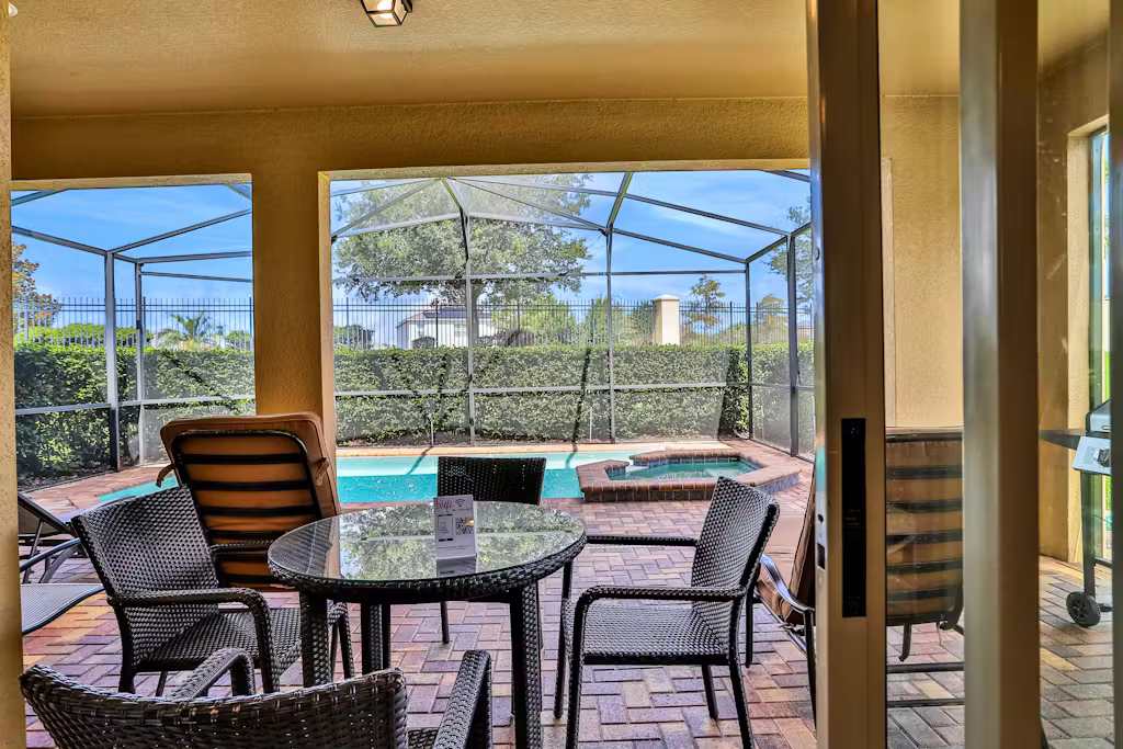 Enjoy back door area and grill some tasty treats!
