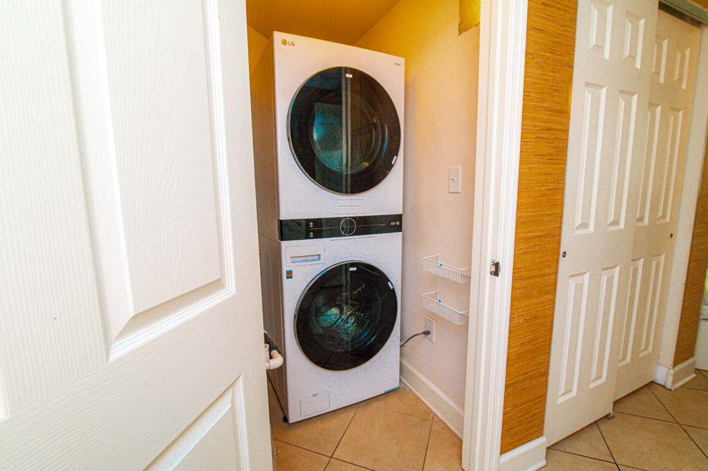 New Washer and Dryer inside Home