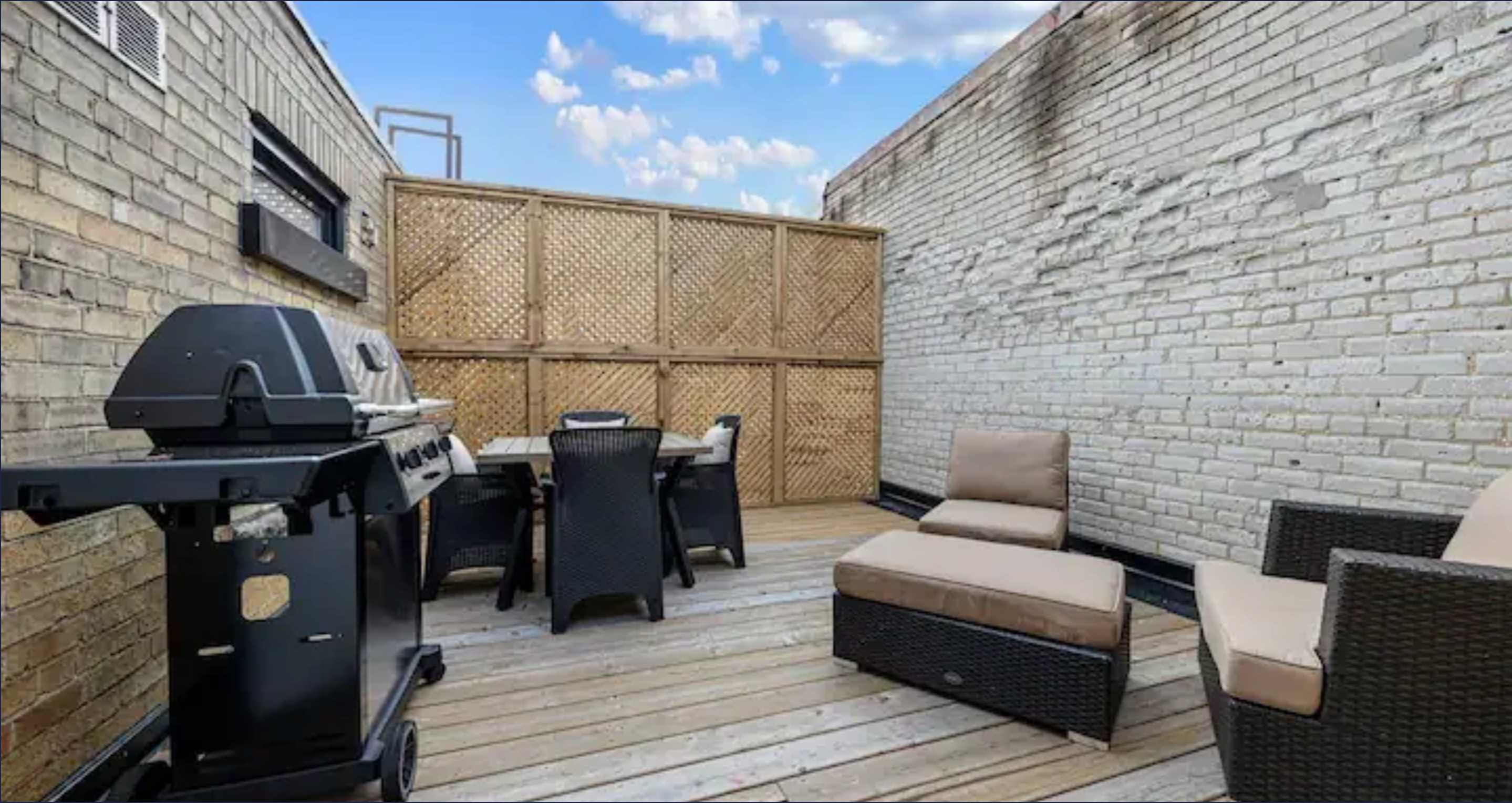 Private Furnished Patio with BBQ Grill