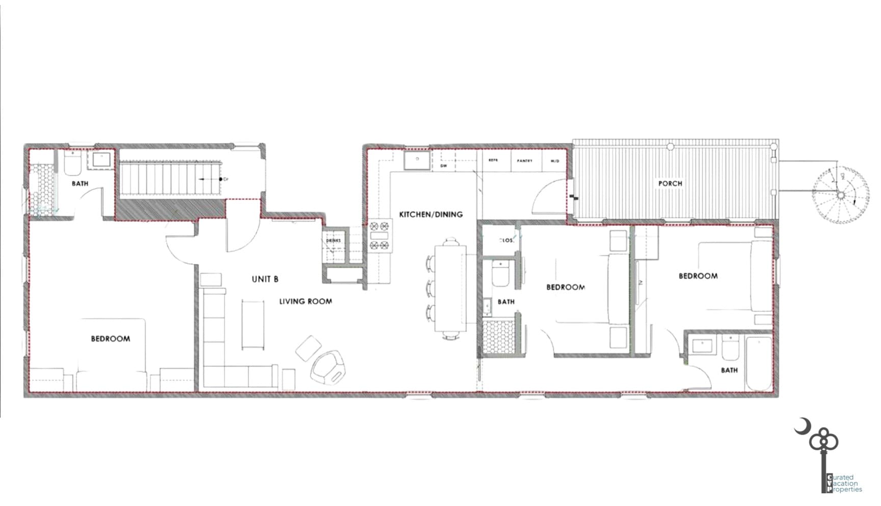 Rosemary House | Unit B | Sleeps 6
