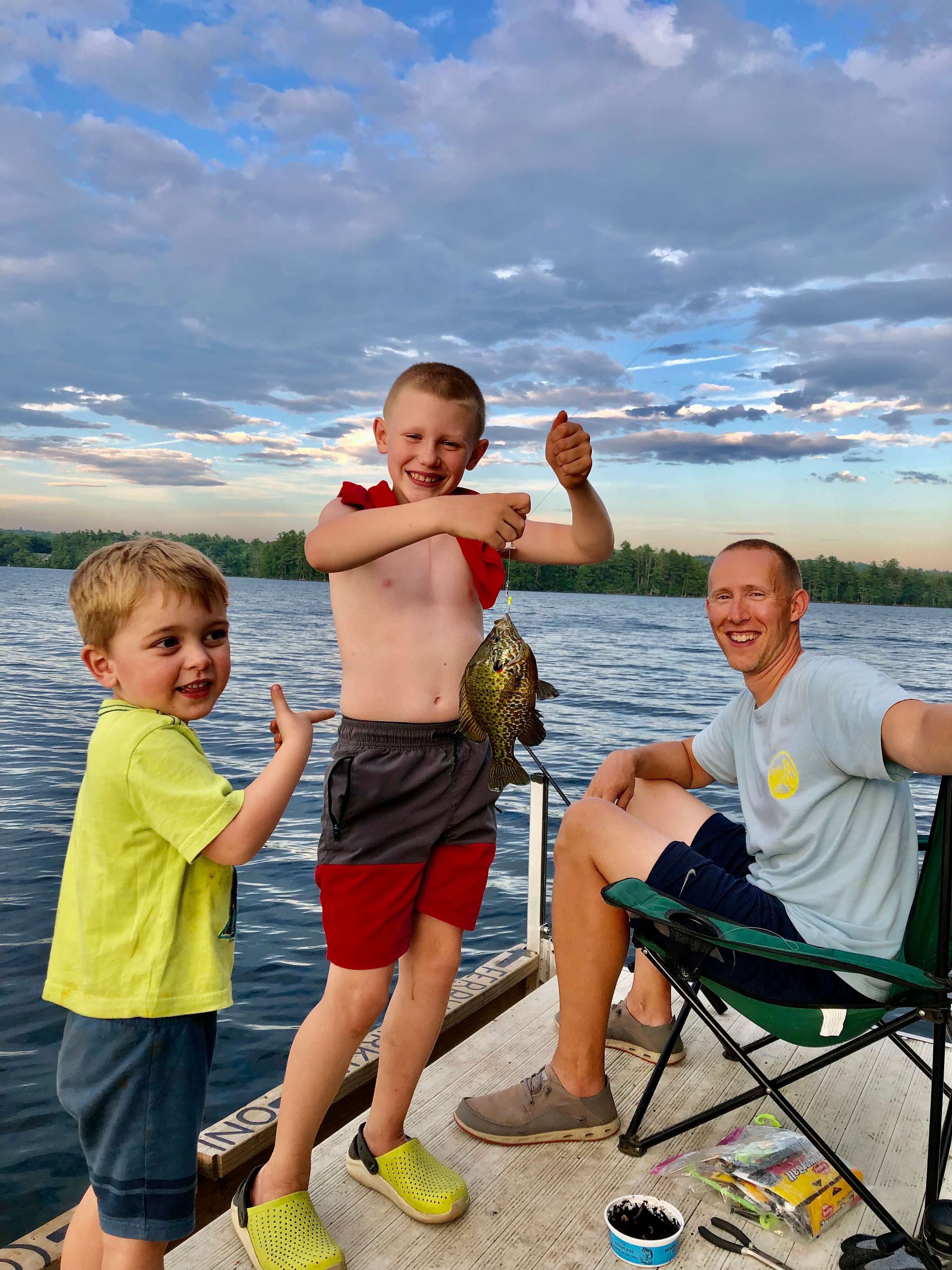 Lots of fish in Annabessacook Lake.