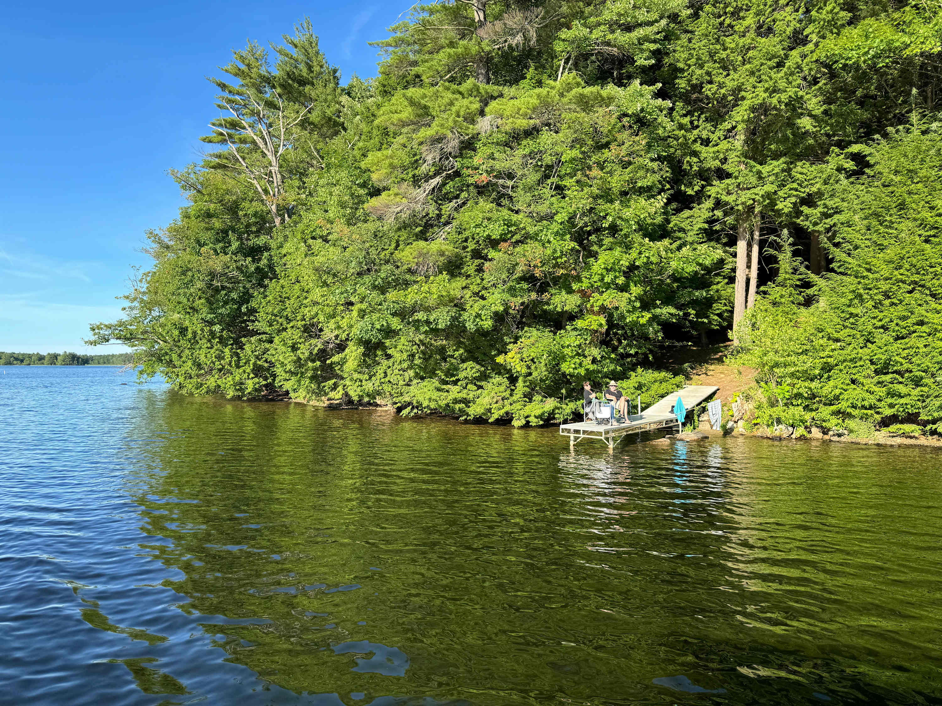 The private dock at Hemlock Haven.