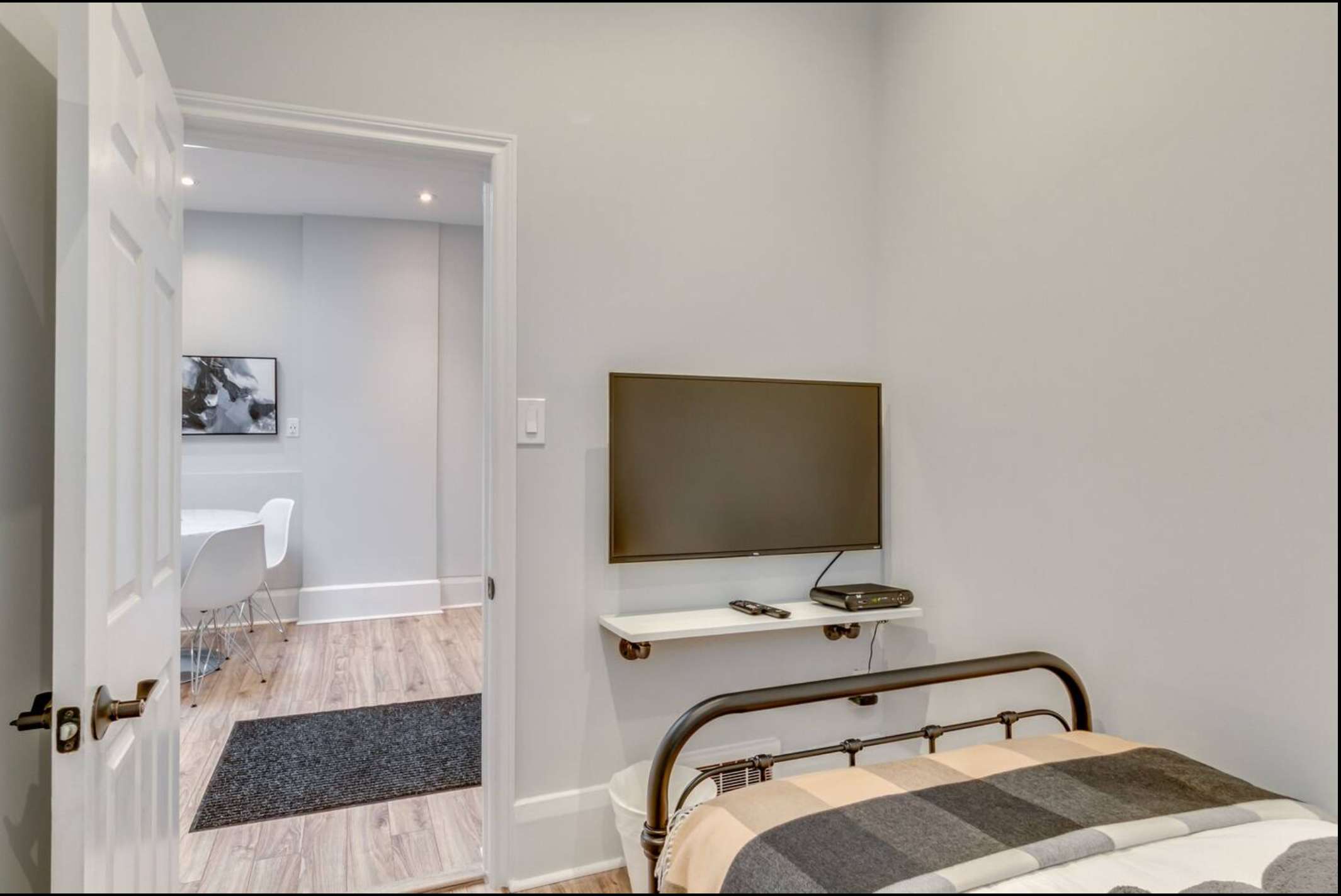 Smart TV with High Speed WiFi Connection in the Second Bedroom